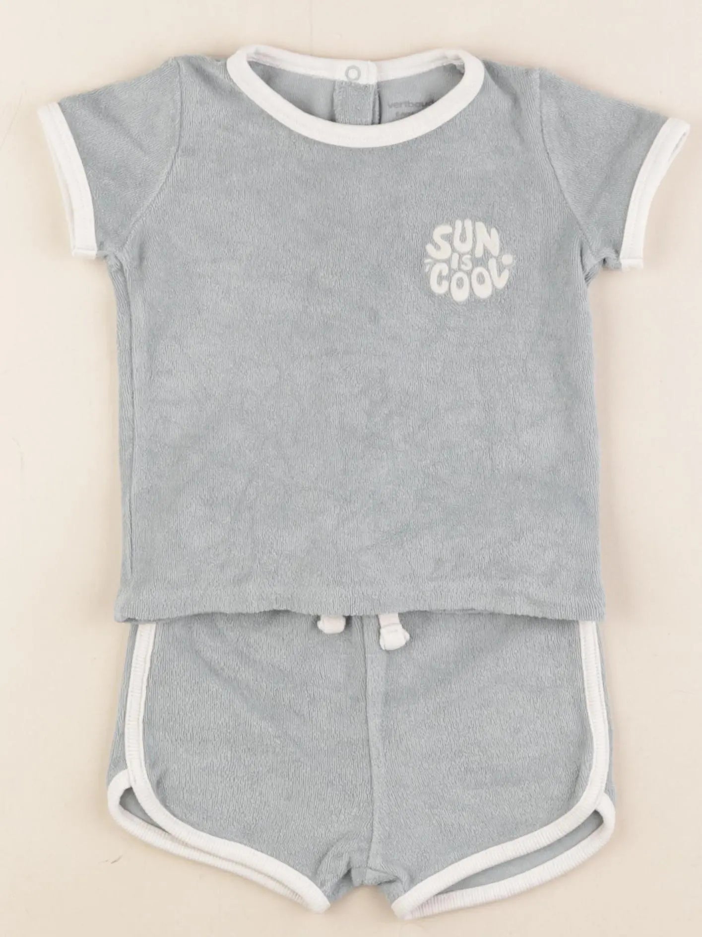 Vertbaudet - ensemble bleu - 6 mois