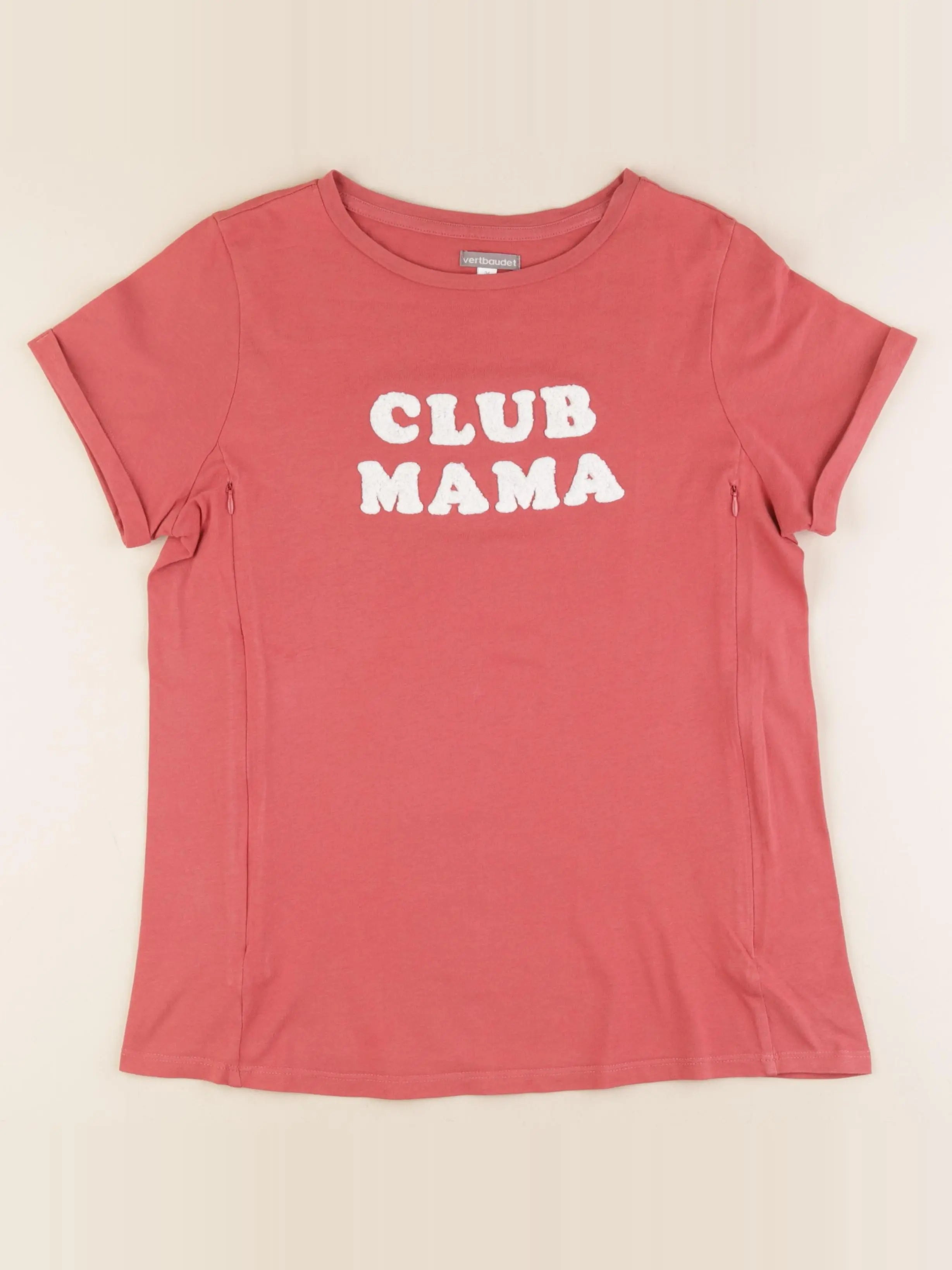Vertbaudet - tee-shirt allaitement rouge - 34 à 38