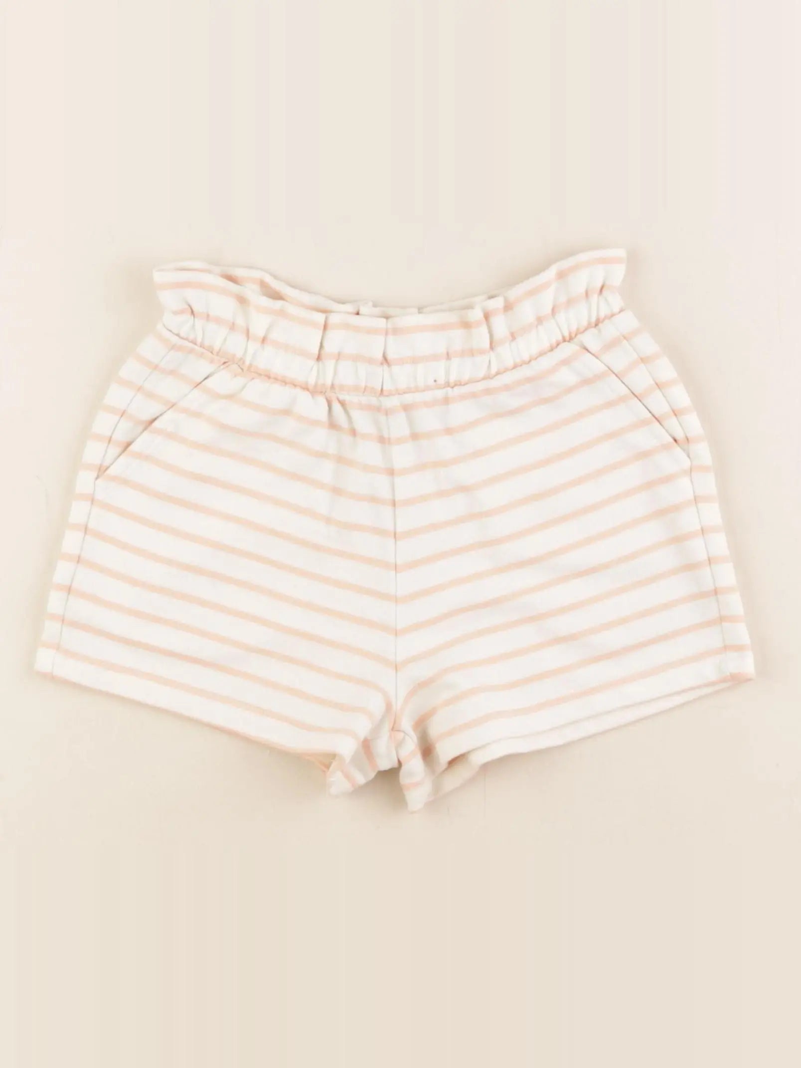 Vertbaudet - short beige, rose - 5 ans