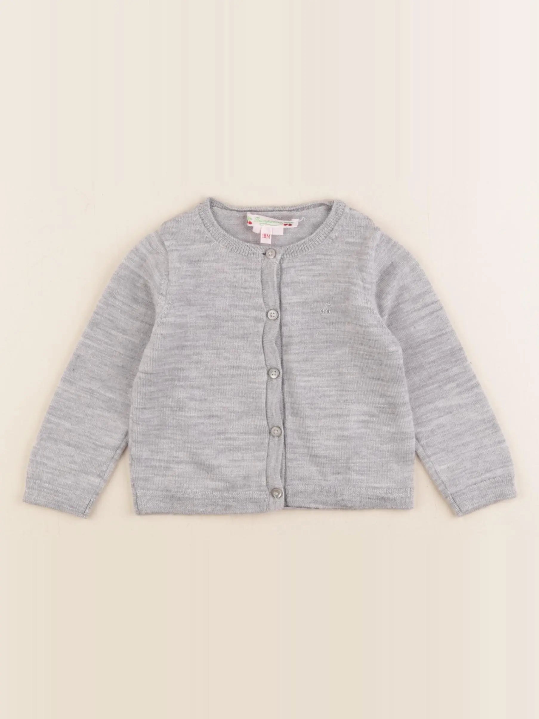 Bonpoint - gilet gris - 18 mois