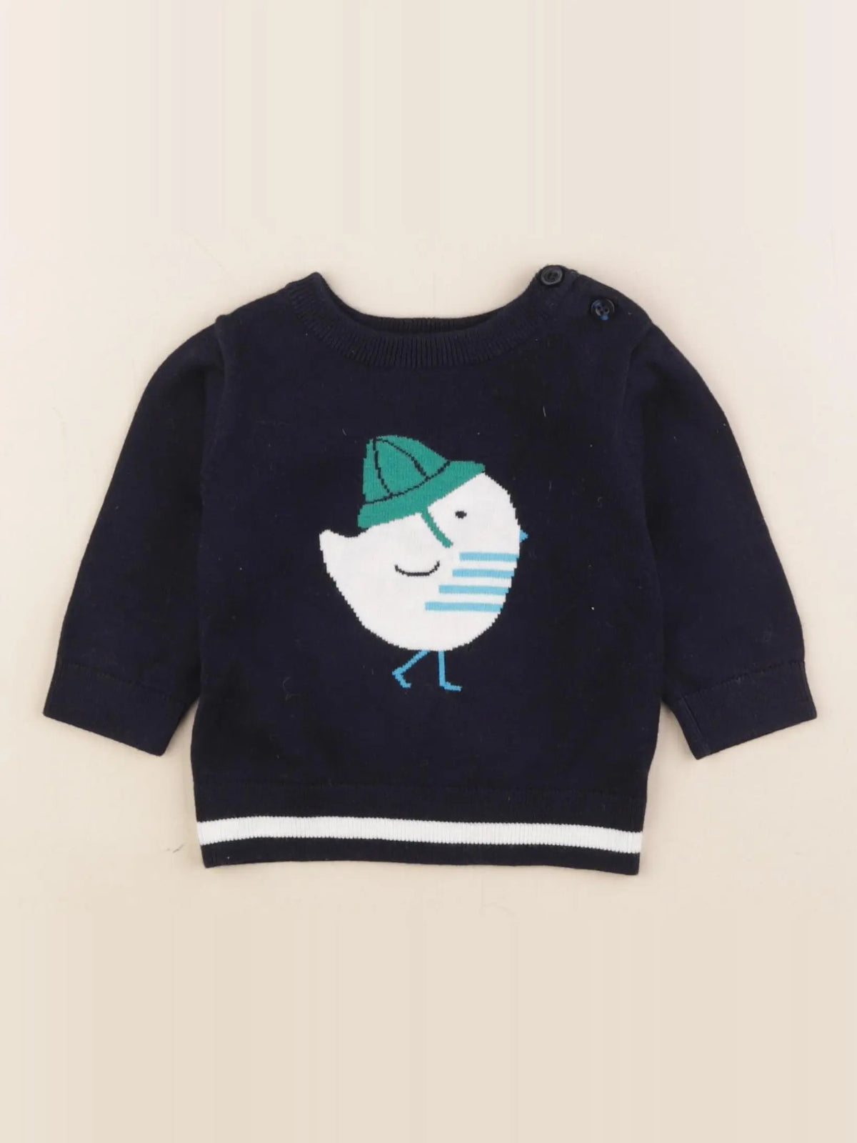 Jacadi - pull bleu - 6 mois