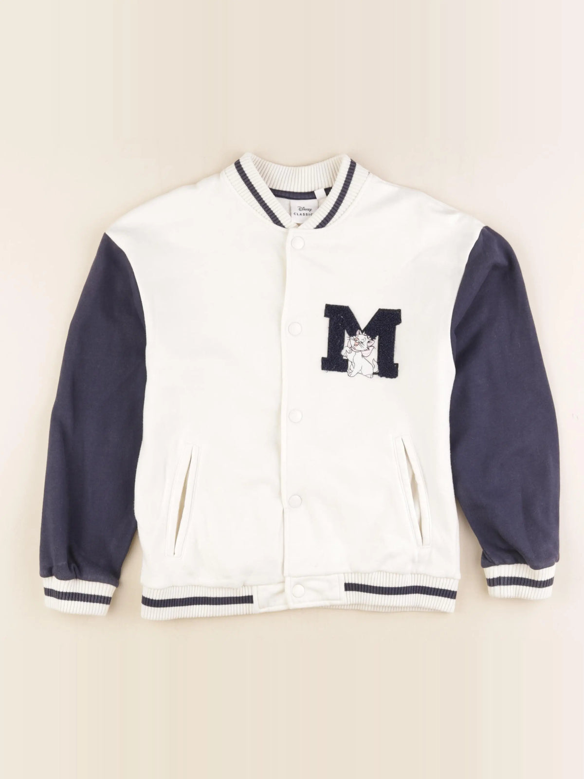 Vertbaudet - veste imprimé au dos blanc, bleu - 10 ans