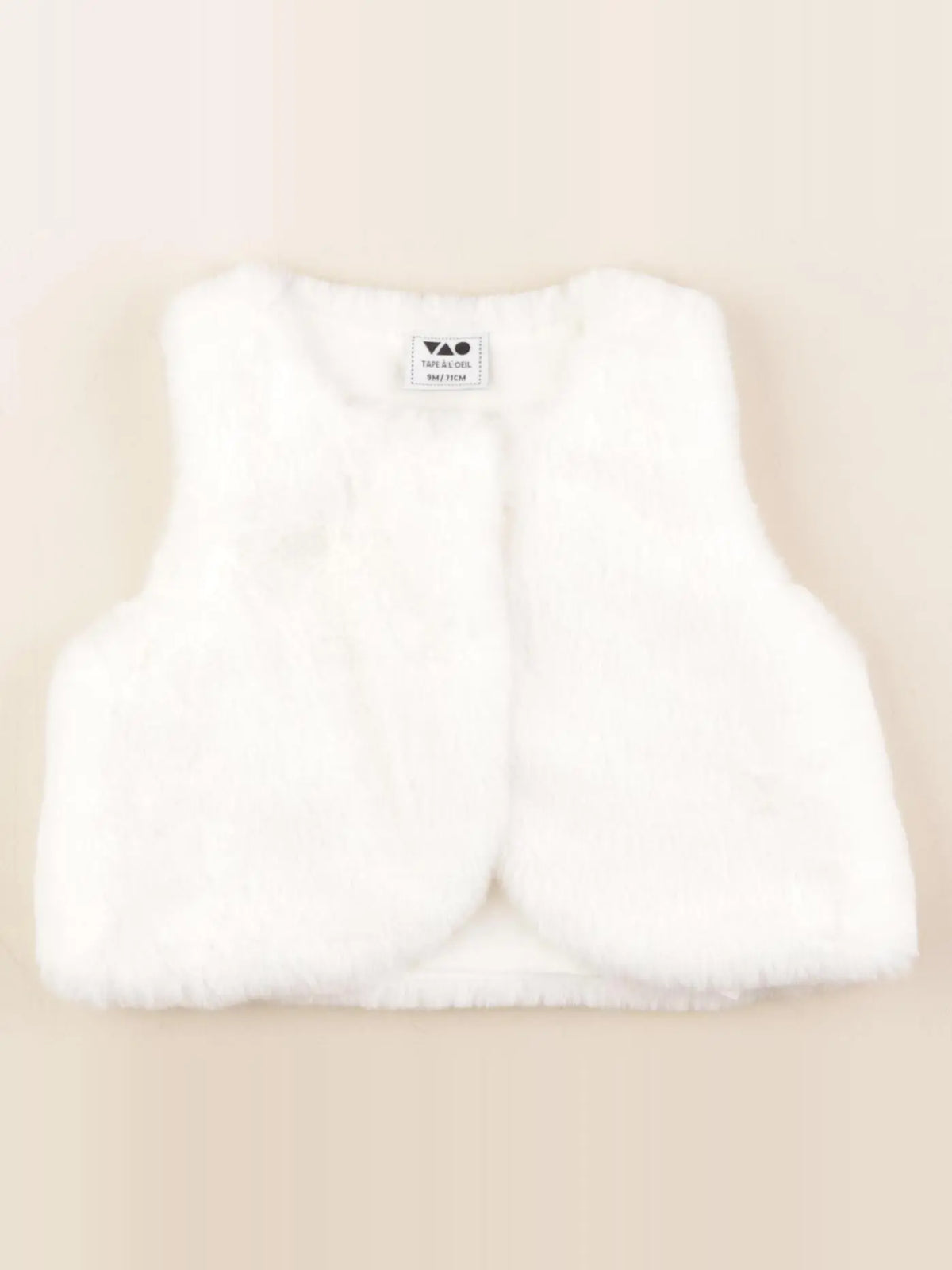 Tape à l'oeil - gilet blanc - 9 mois