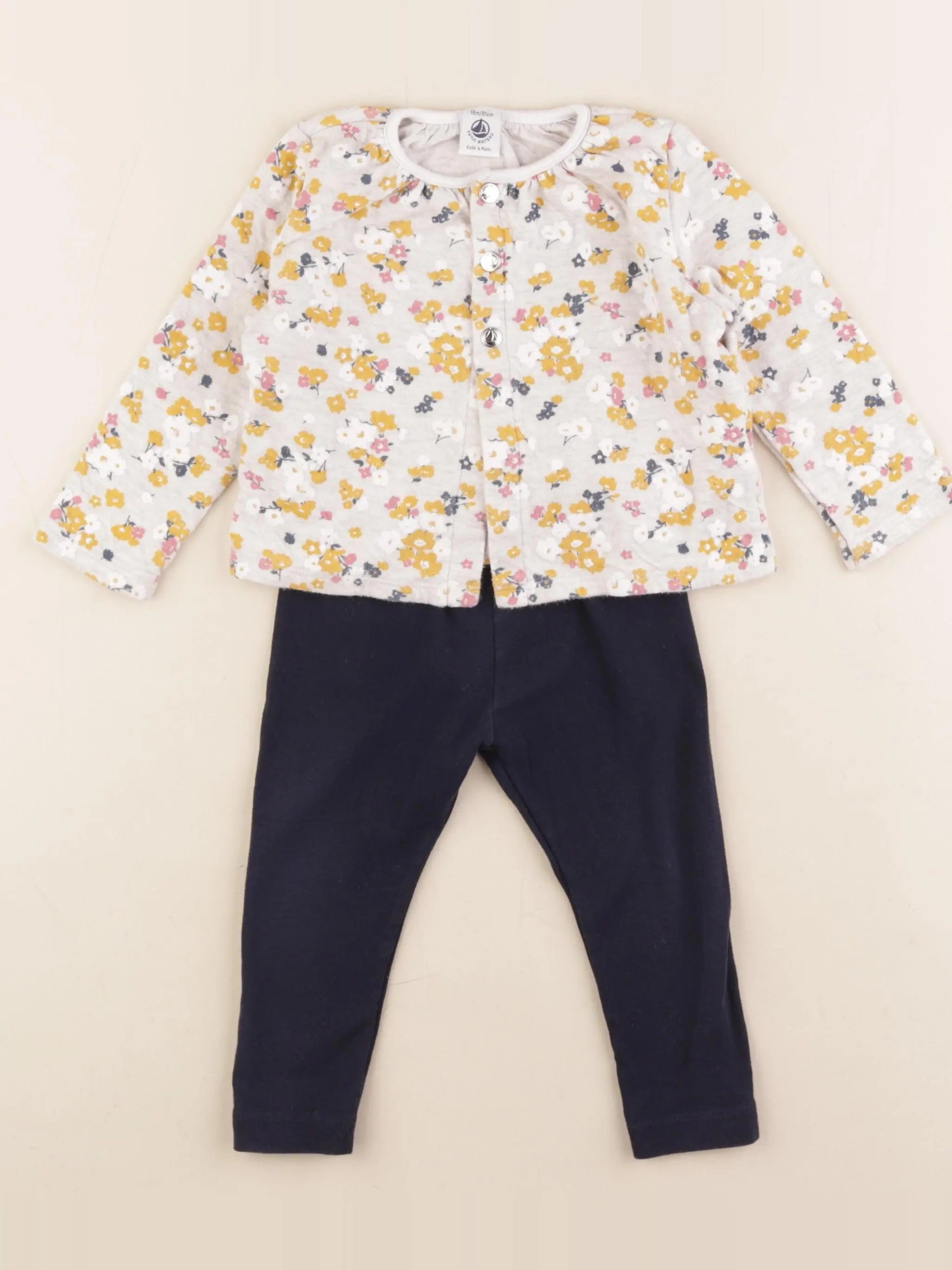 Petit Bateau - ensemble multicolore - 18 mois