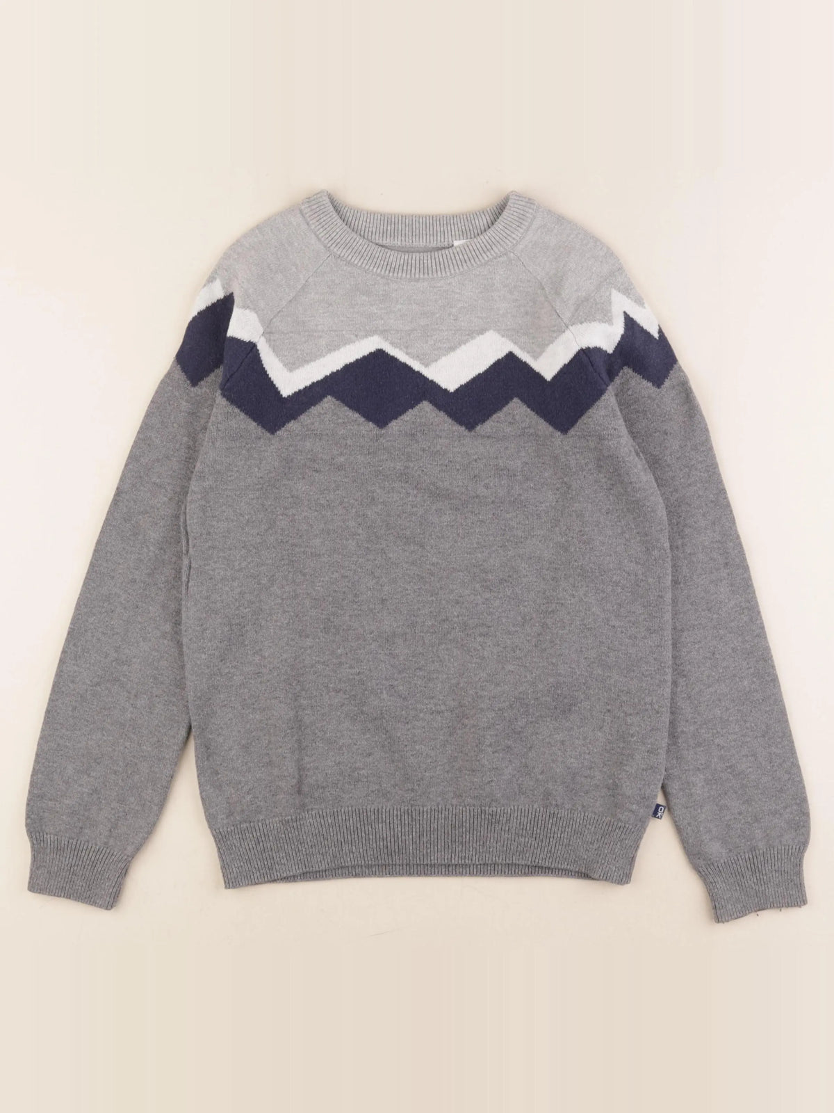 Okaidi - pull gris - 10 ans