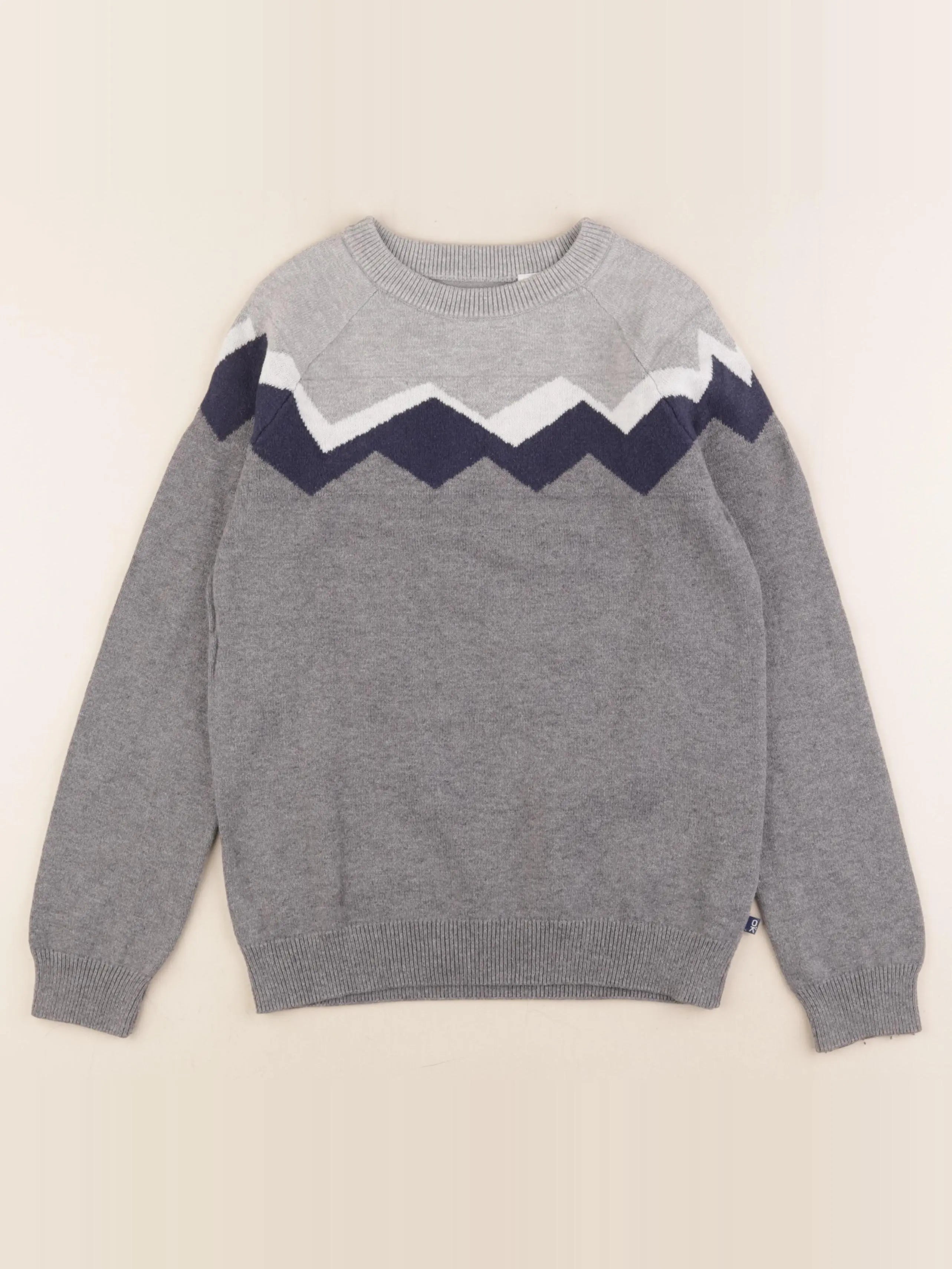 Okaidi - pull gris - 10 ans