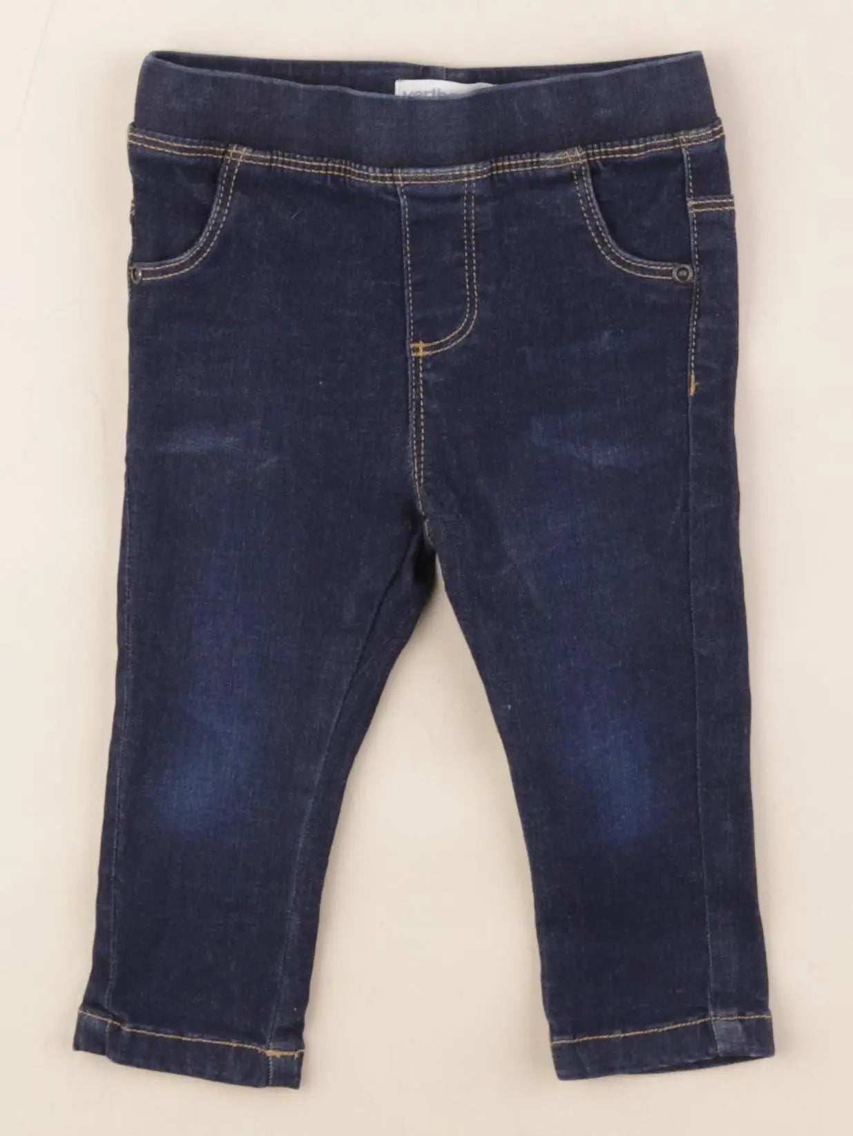 Vertbaudet - jegging bleu - 12 mois