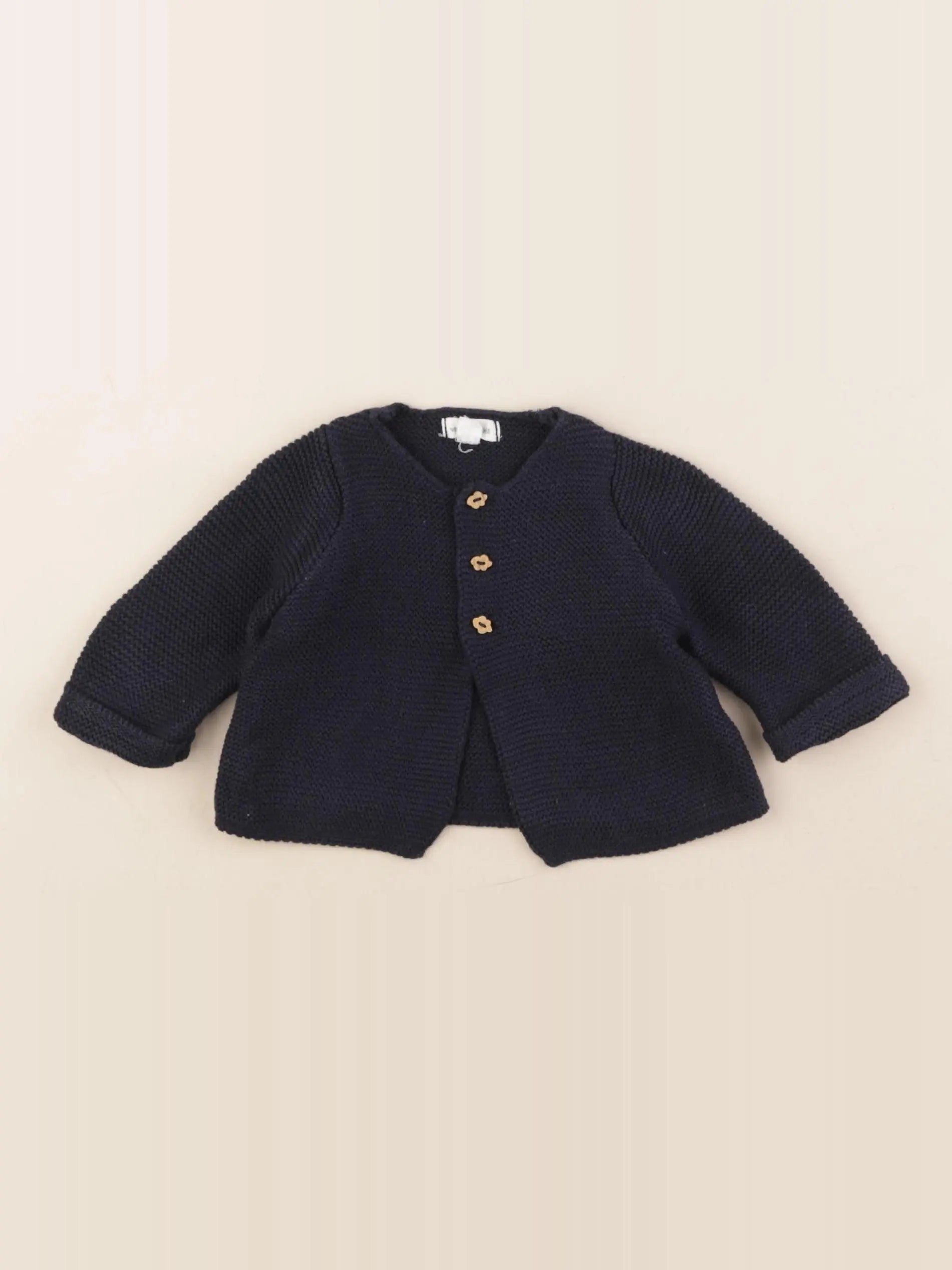 Vertbaudet - gilet bleu - 1 mois