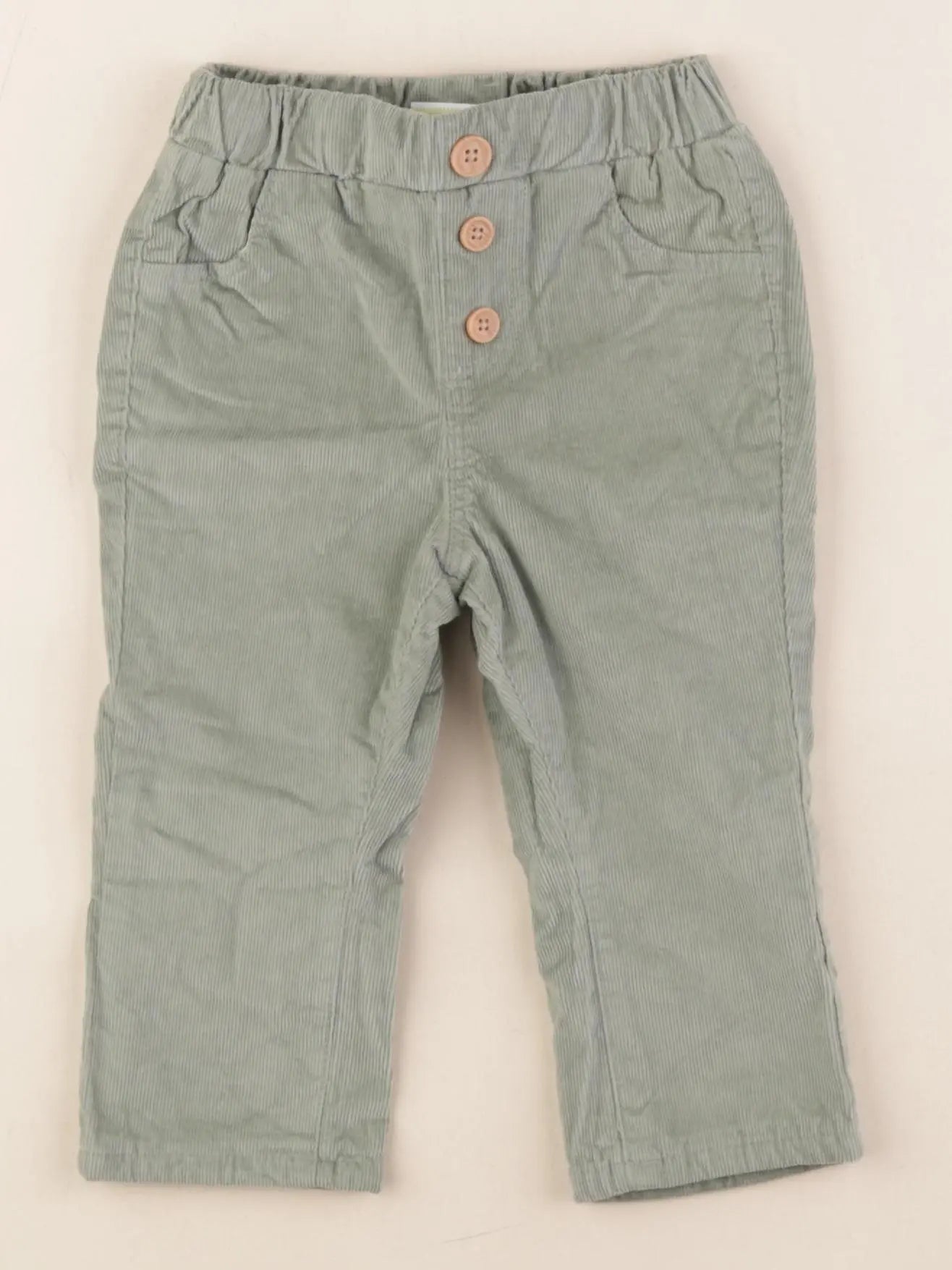 Tape à l'oeil - pantalon doublé vert - 12 mois