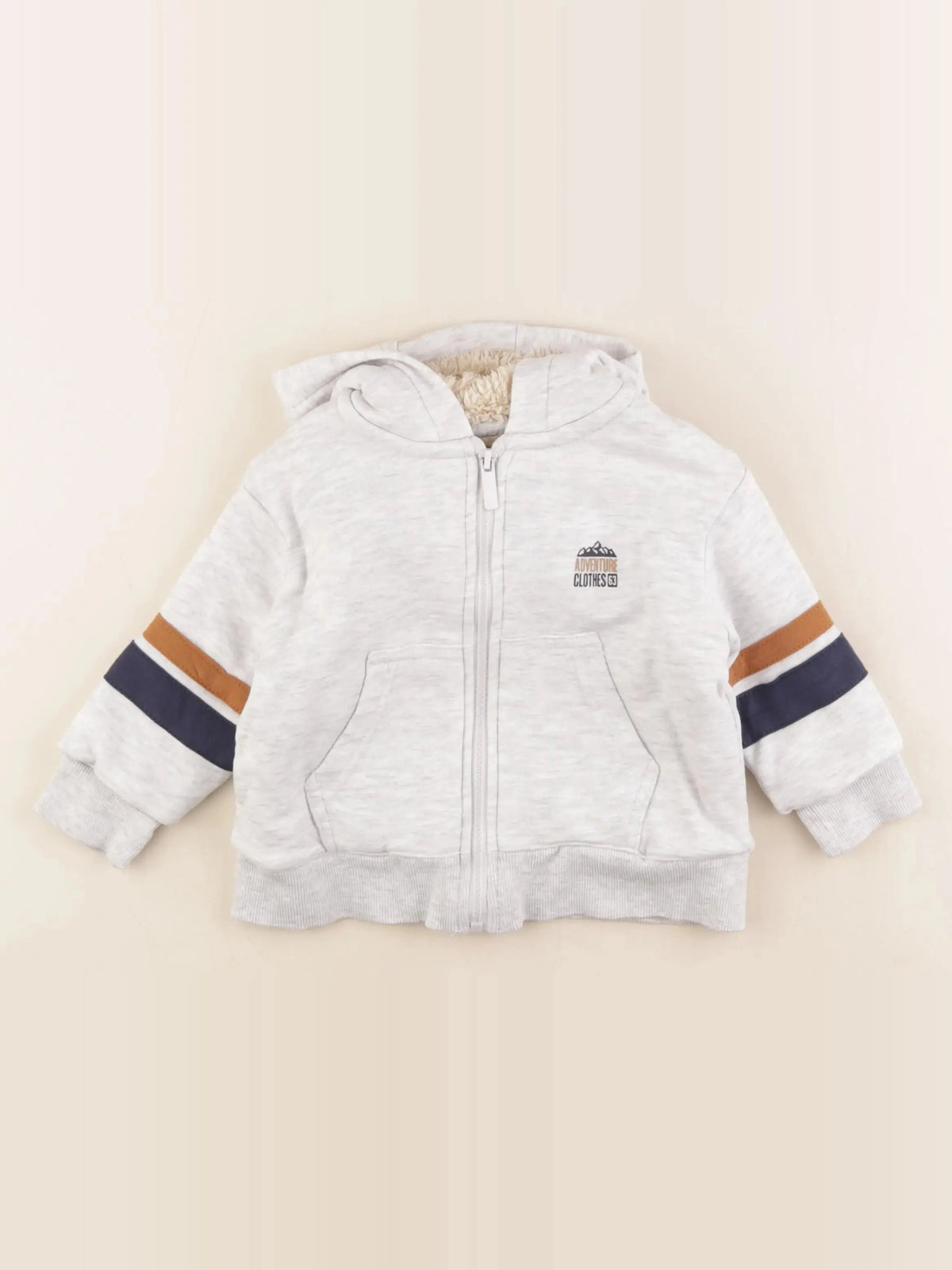 Vertbaudet - veste doublé gris - 3 ans