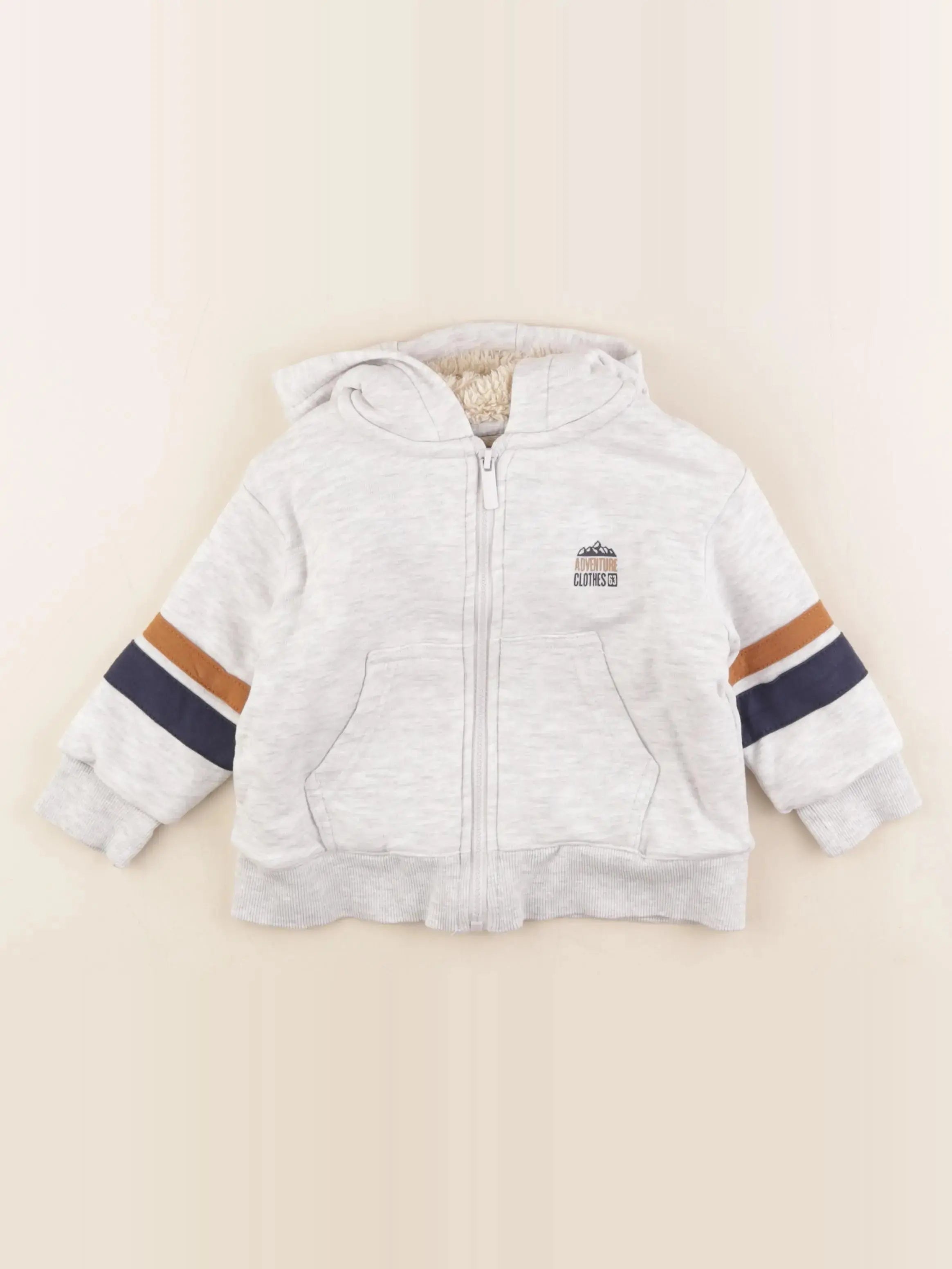 Vertbaudet - veste doublé gris - 3 ans
