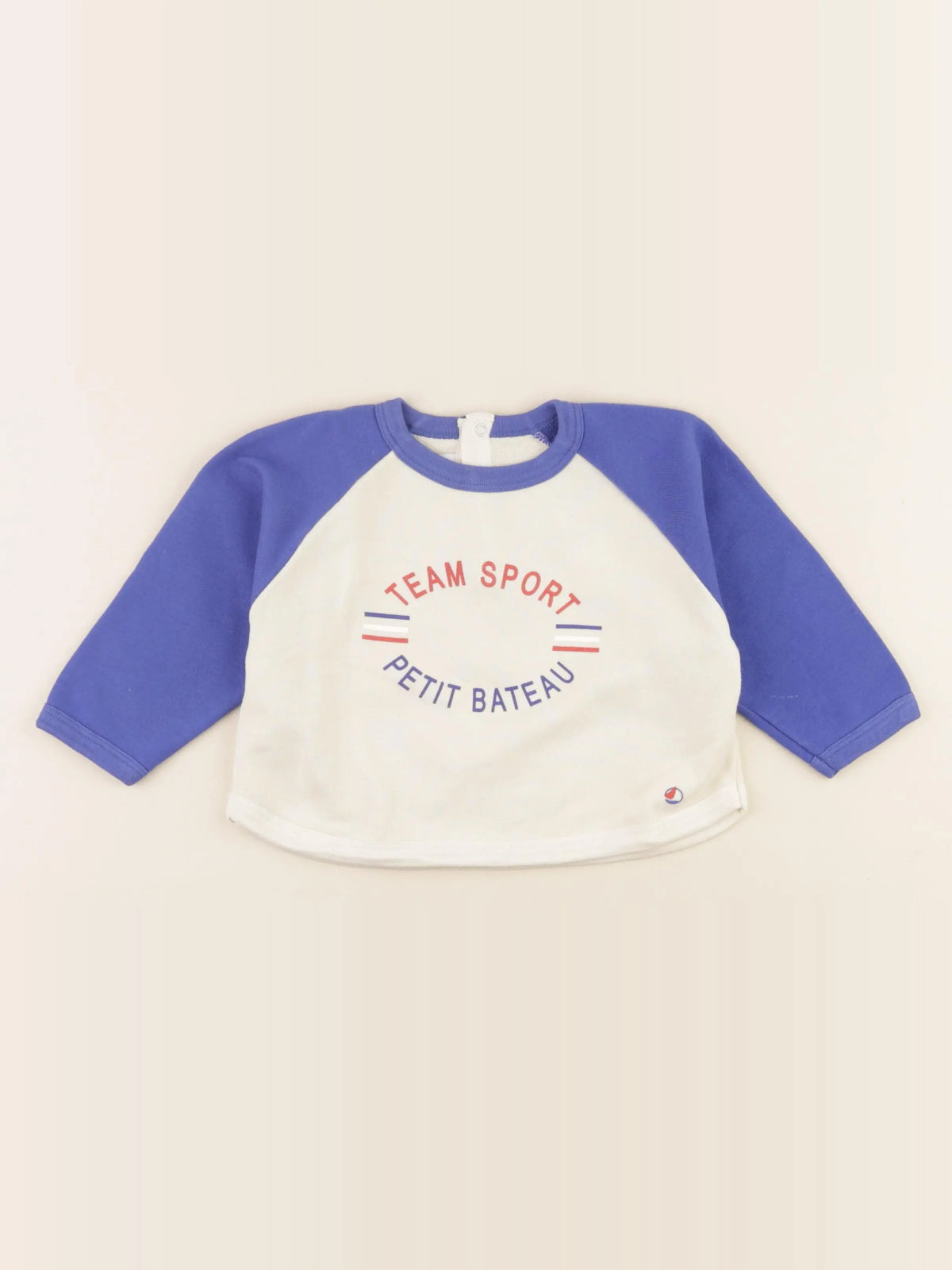 Petit Bateau - sweat bleu - 18 mois
