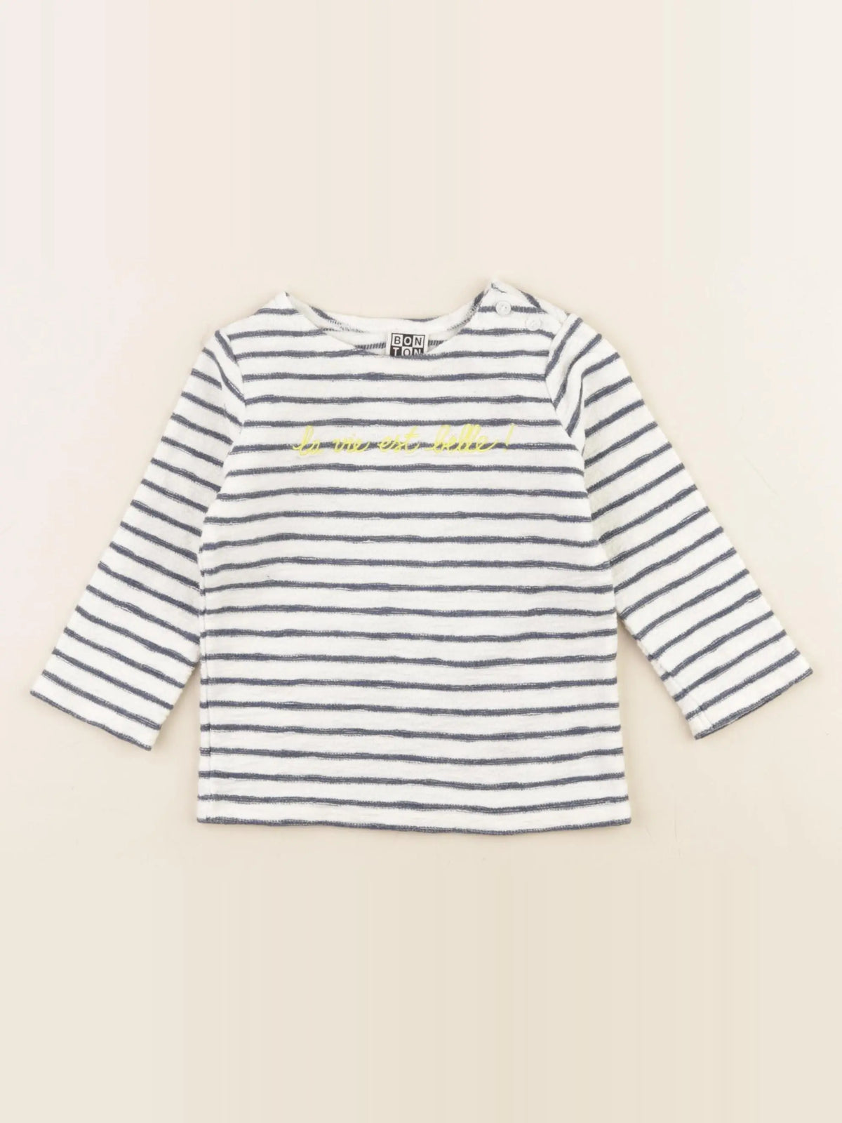 Bonton - tee-shirt bleu - 18 mois