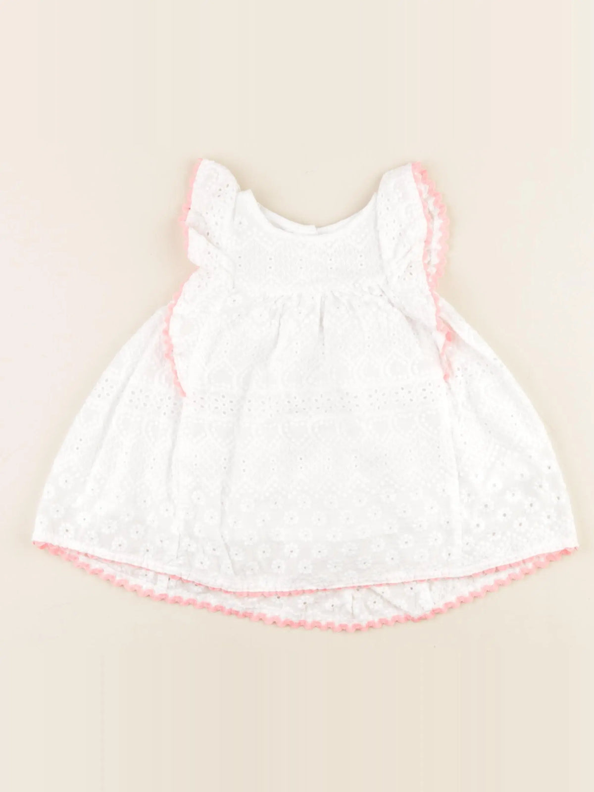 Vertbaudet - robe blanc - 6 mois