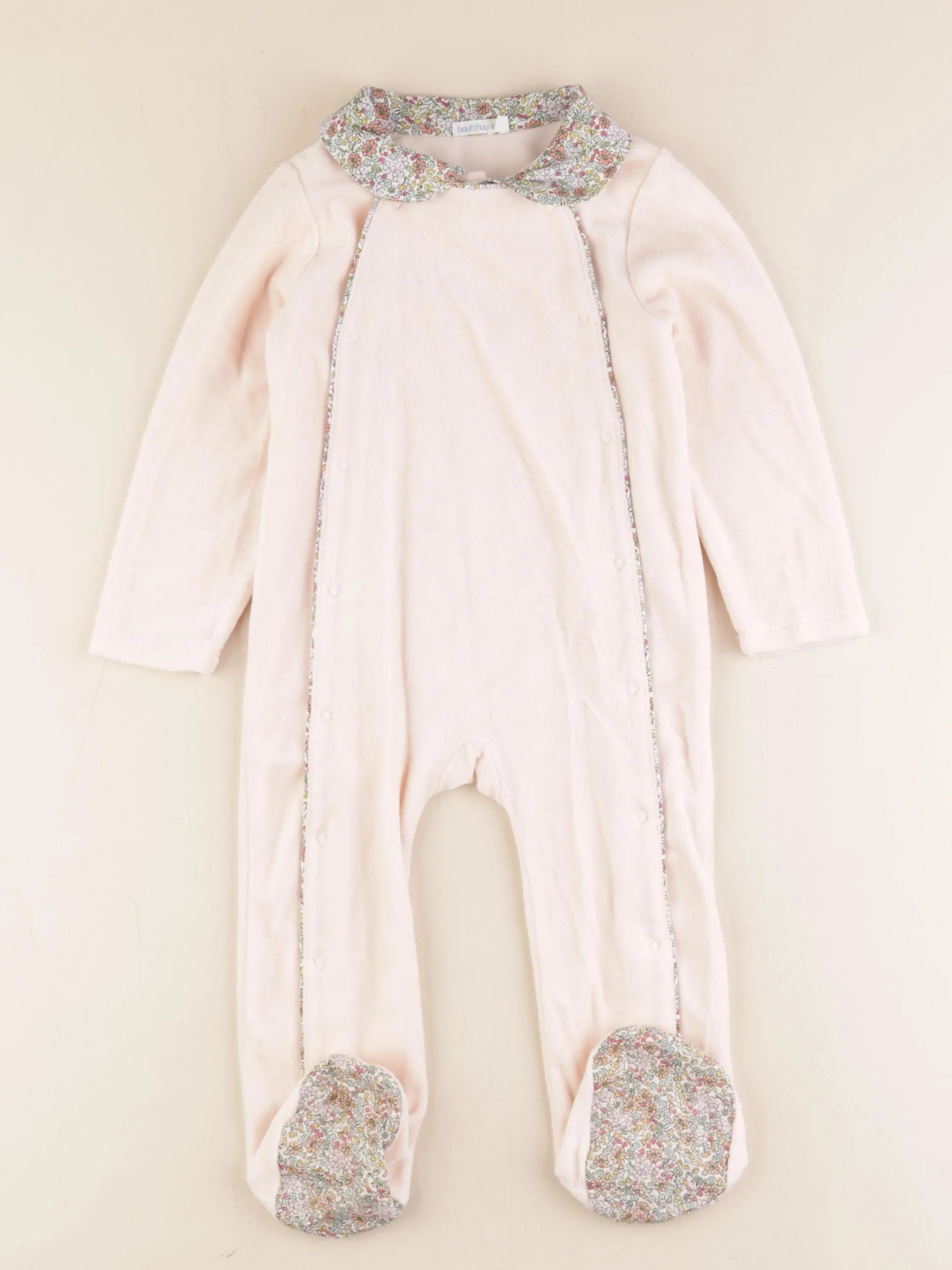 Boutchou - pyjama velours rose - 24 mois