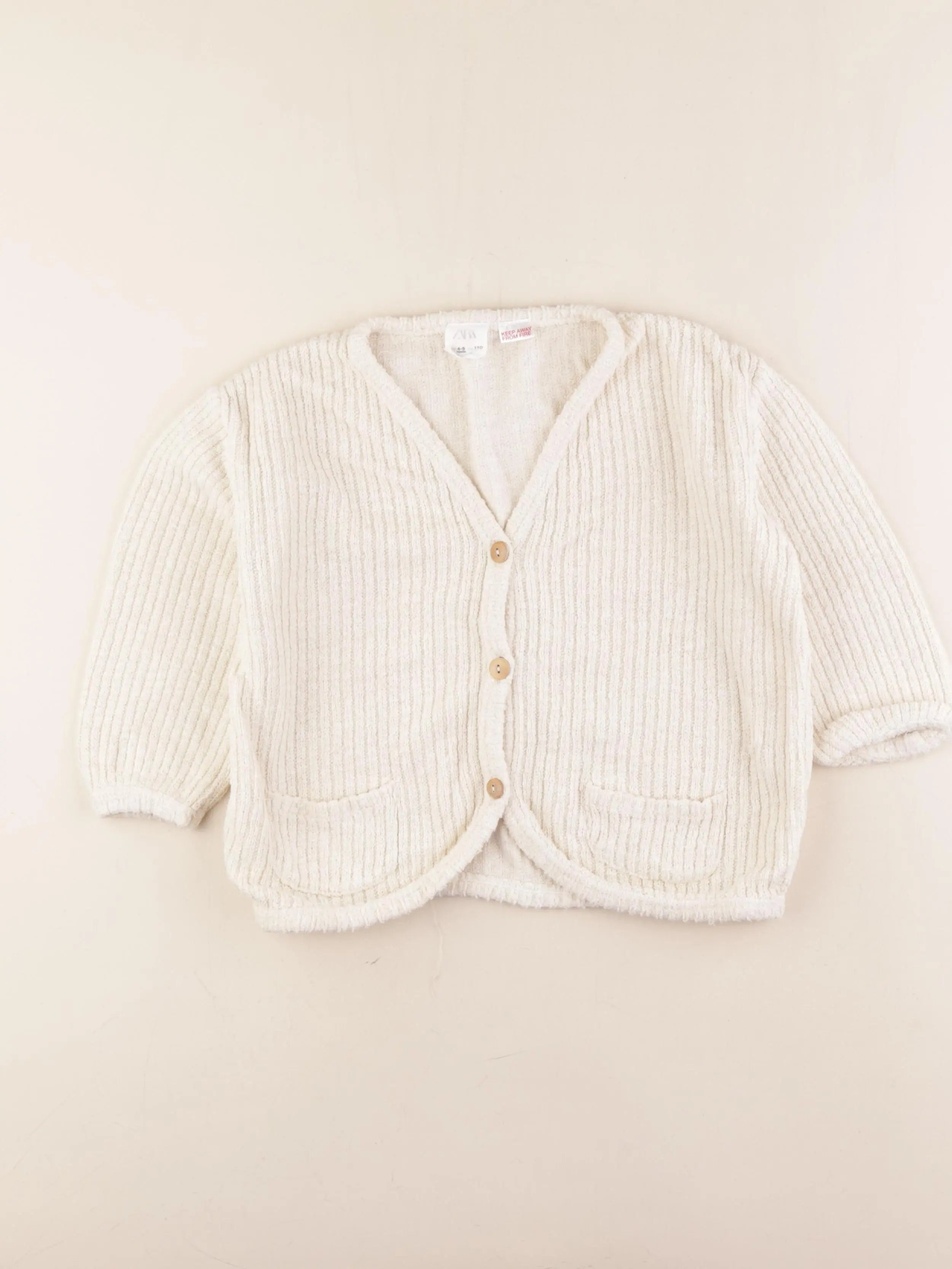 Zara - gilet beige - 4/5 ans