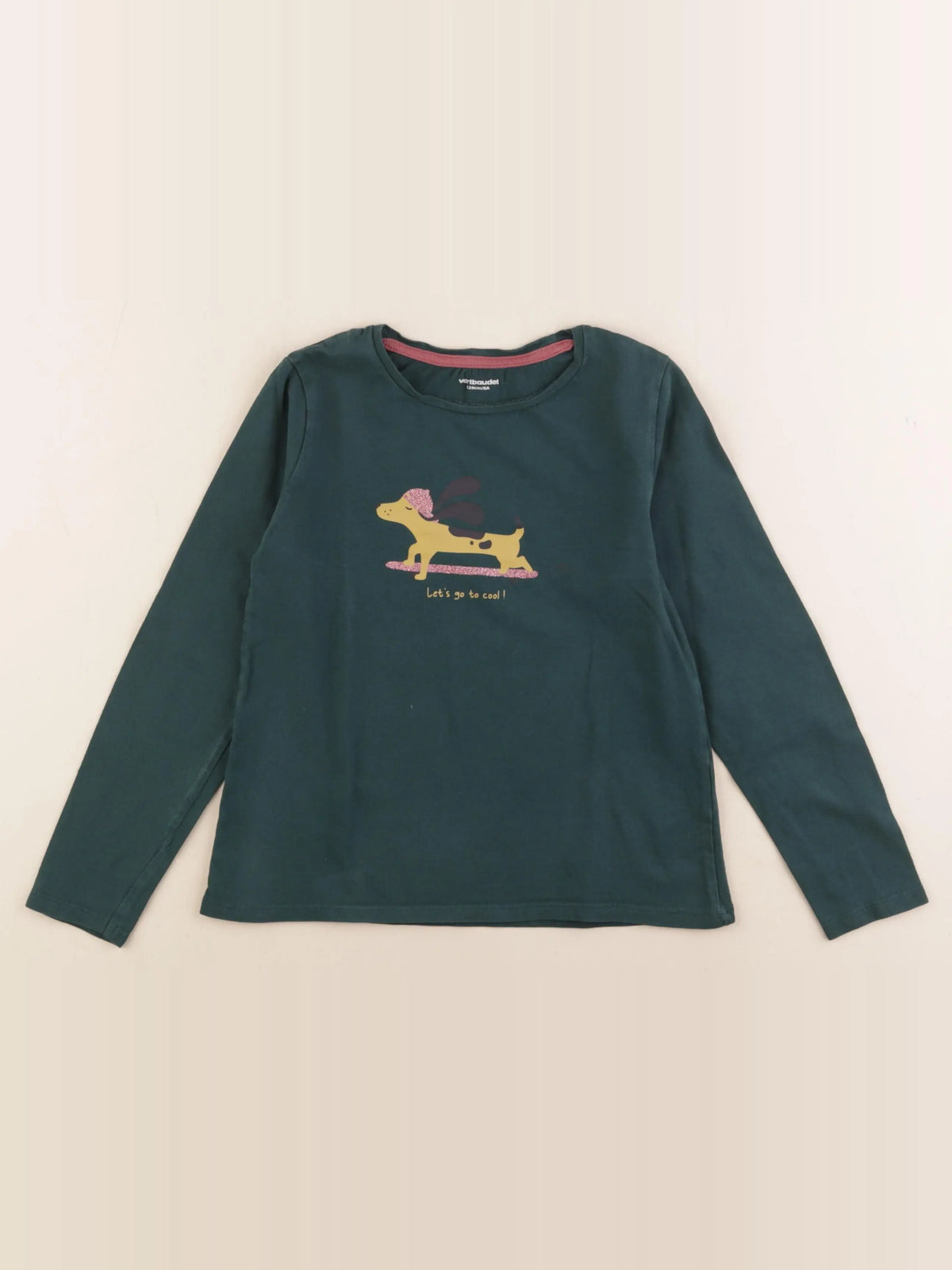 Vertbaudet - tee-shirt vert - 8 ans