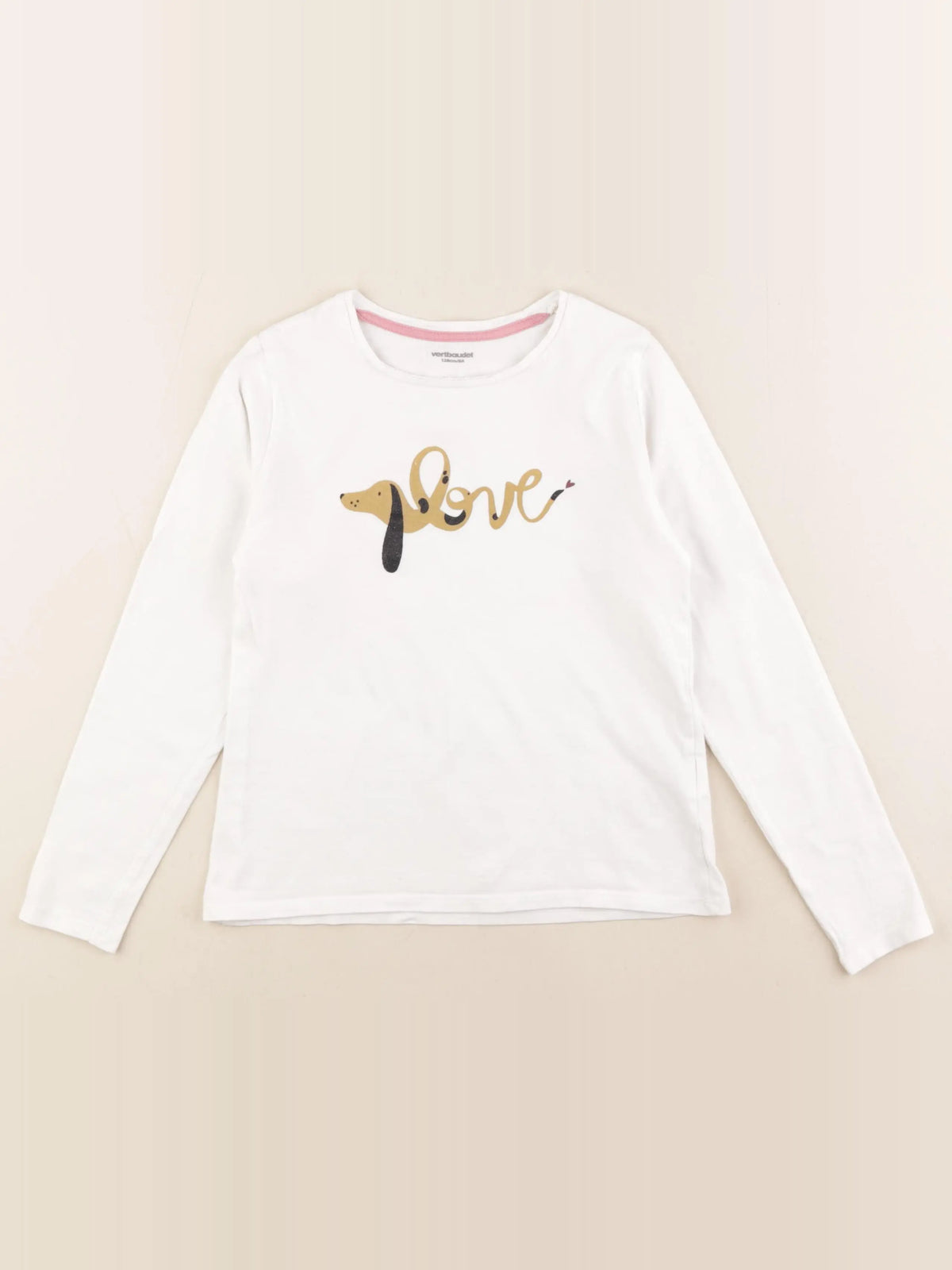 Vertbaudet - tee-shirt blanc - 8 ans