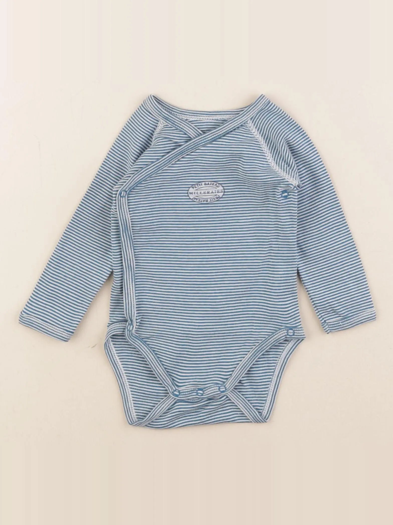 Petit Bateau - body bleu - 6 mois
