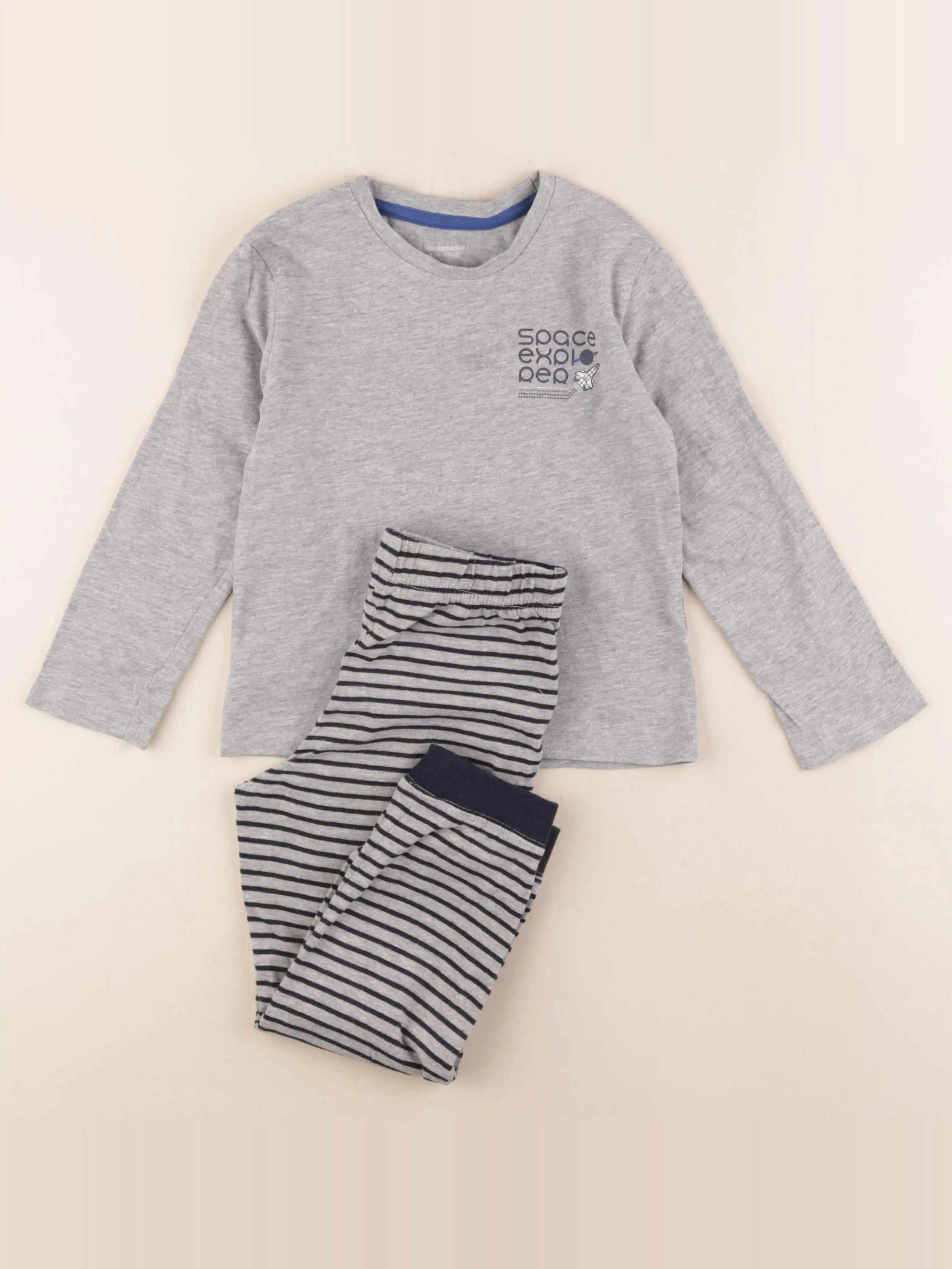 Vertbaudet - pyjama coton gris - 5 ans