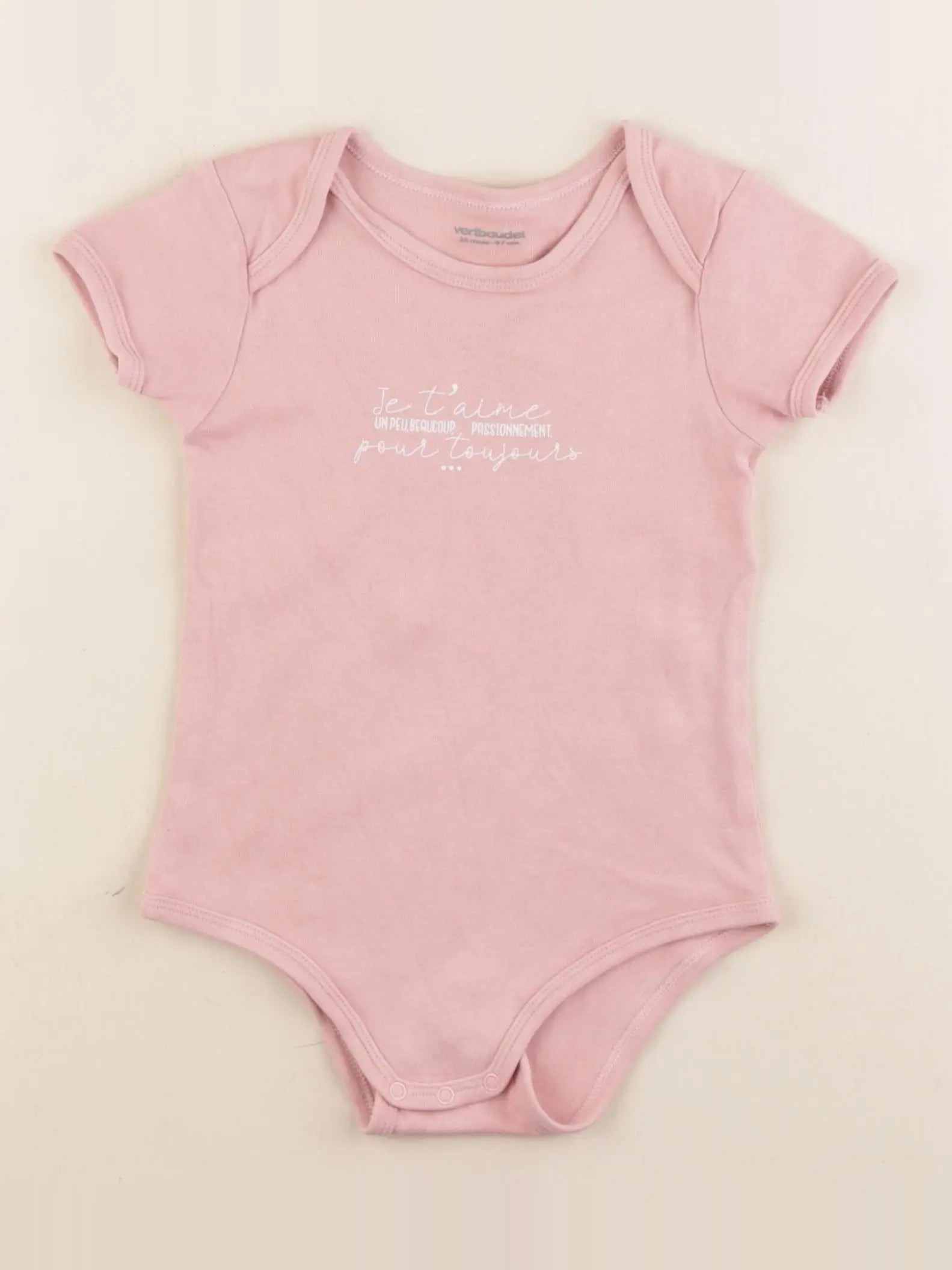Vertbaudet - body rose - 36 mois