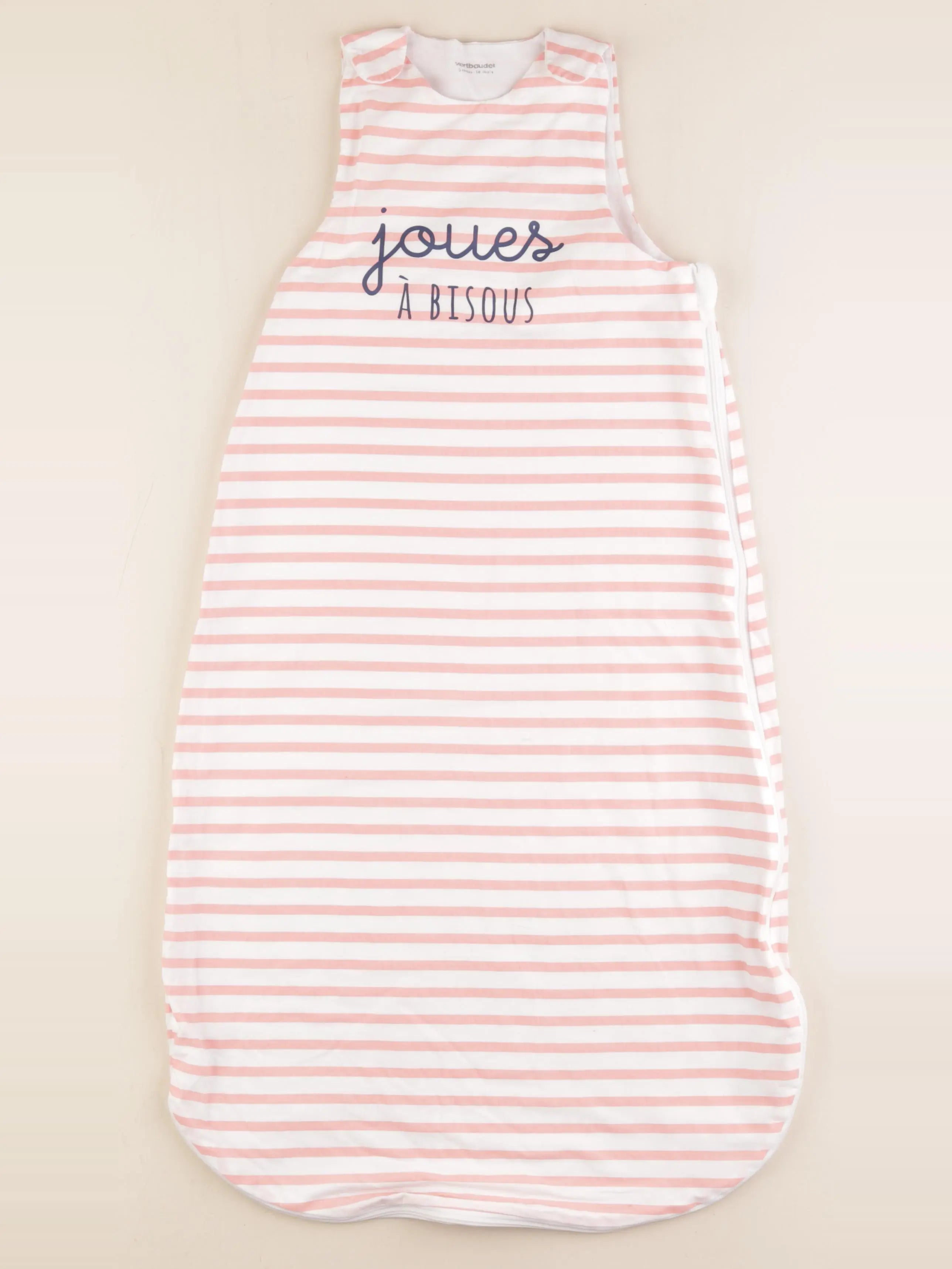 Vertbaudet - gigoteuse blanc, rose - 6/18 mois