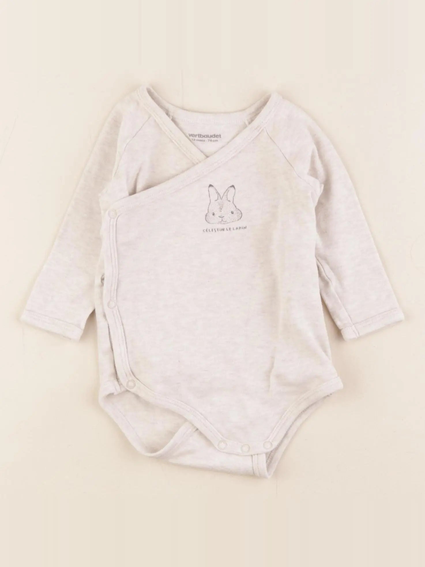 Vertbaudet - body marron - 12 mois