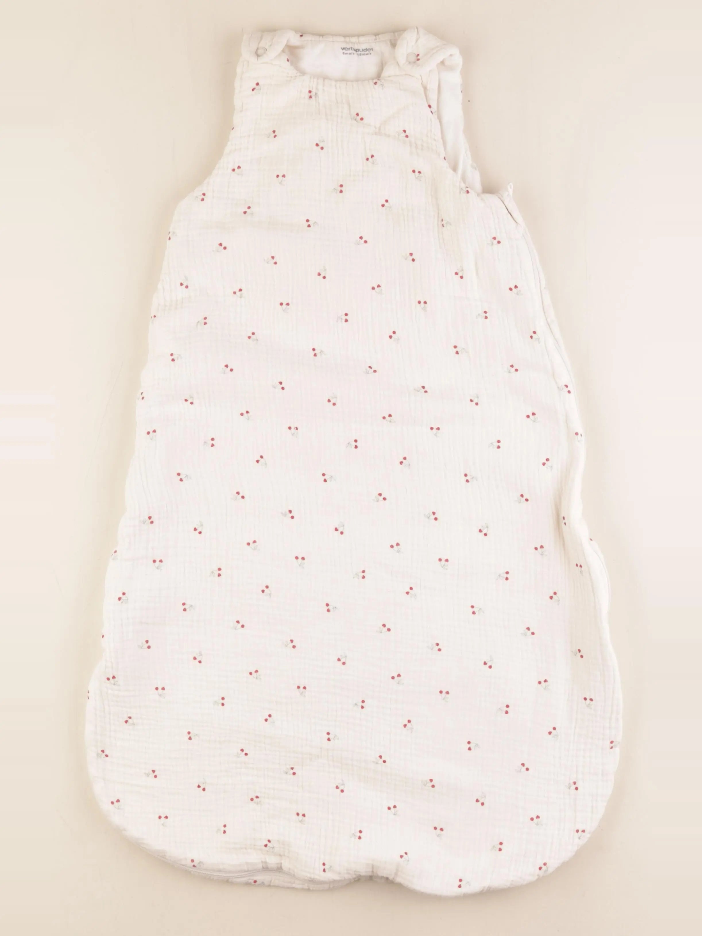 Vertbaudet - gigoteuse beige, rouge - 6/18 mois