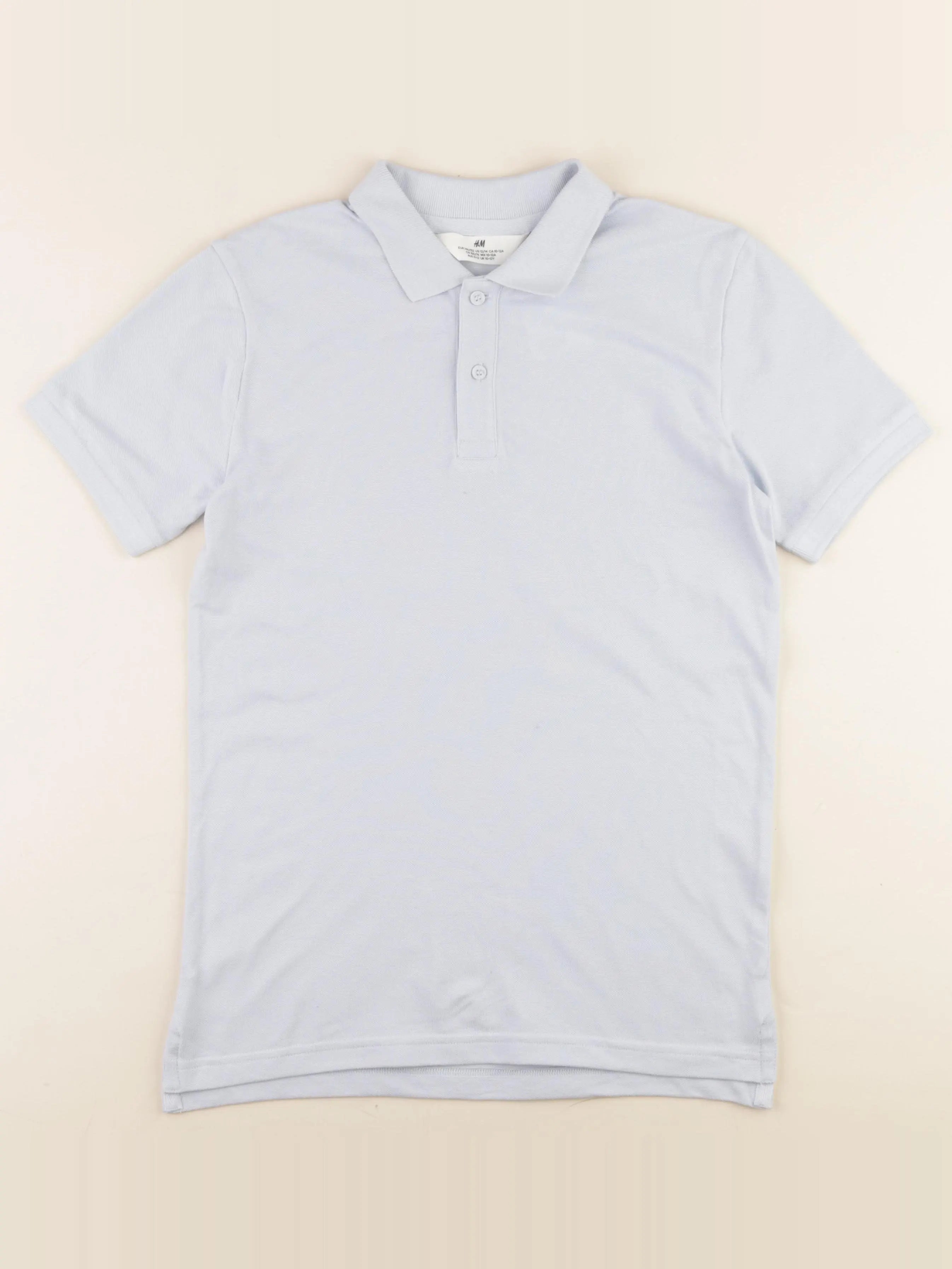H&M - polo bleu - 10/12 ans