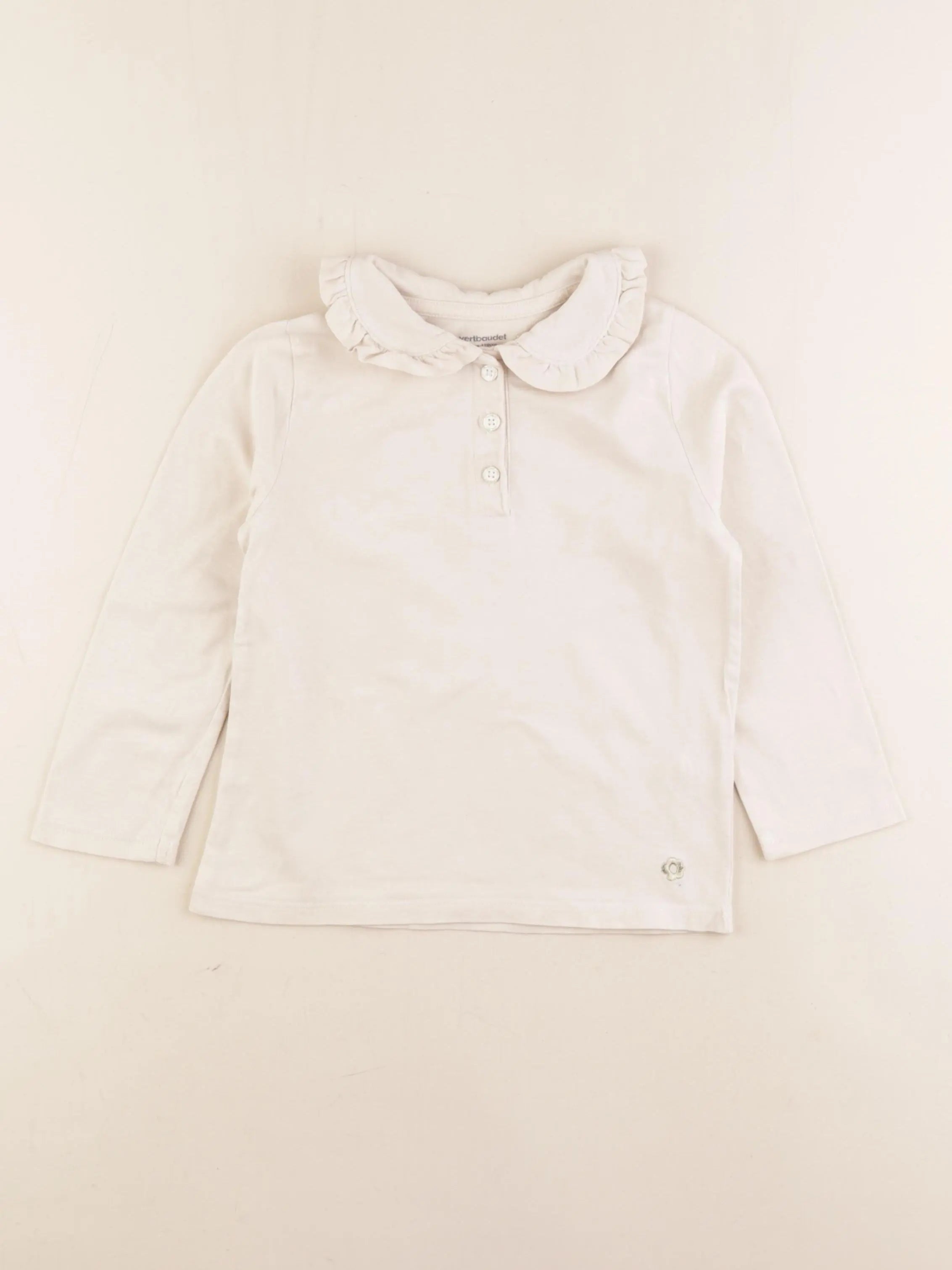 Vertbaudet - tee-shirt beige - 5 ans