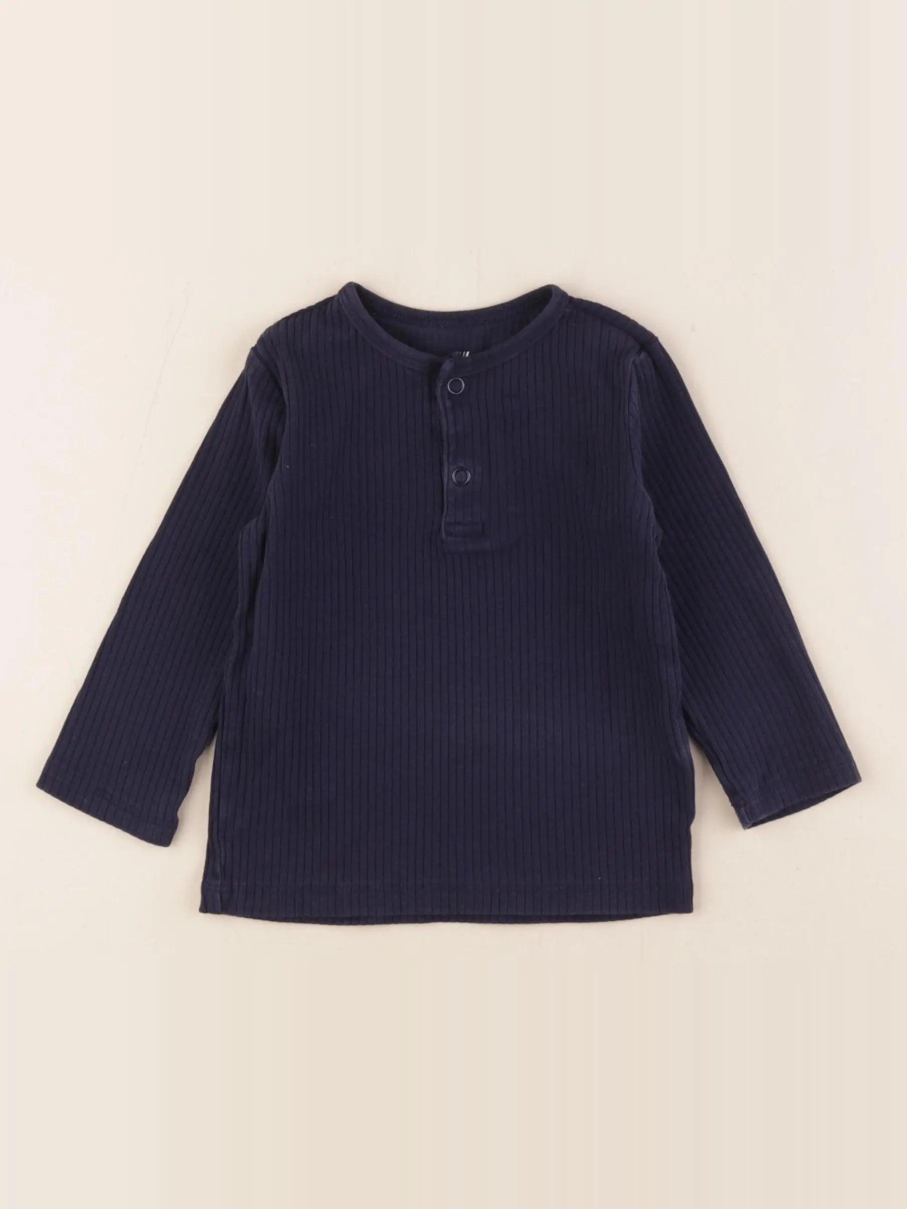 H&M - tee-shirt bleu - 9/12 mois