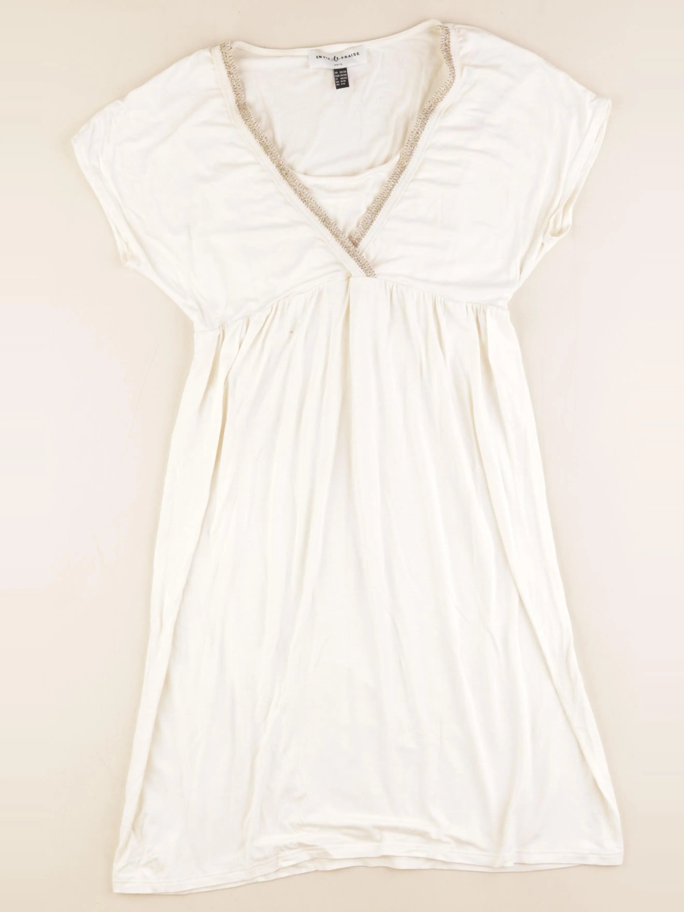 Envie de fraise - robe allaitement, grossesse blanc - 36 à 38