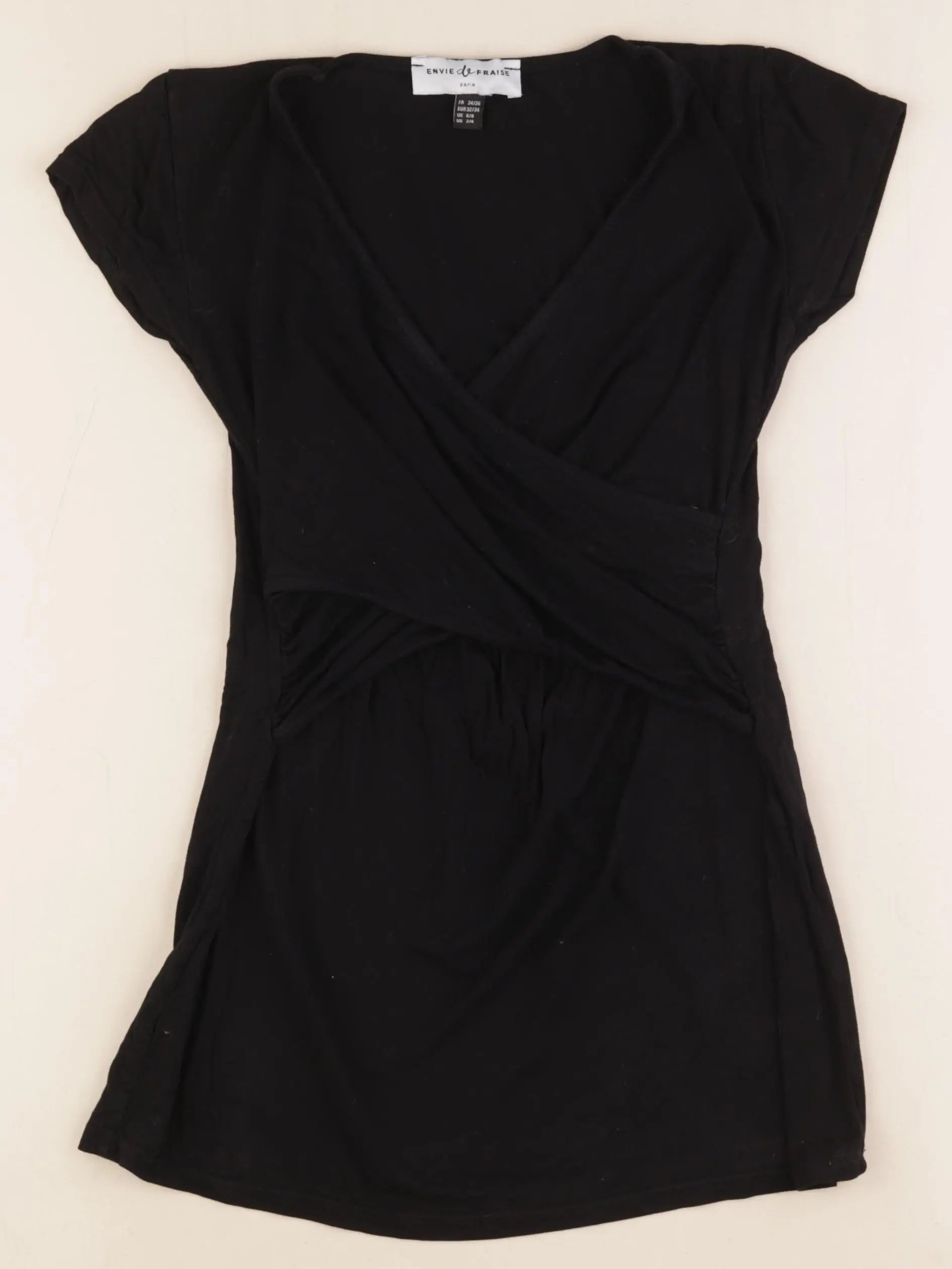 Envie de fraise - tee-shirt grossesse, allaitement noir - 34 à 36