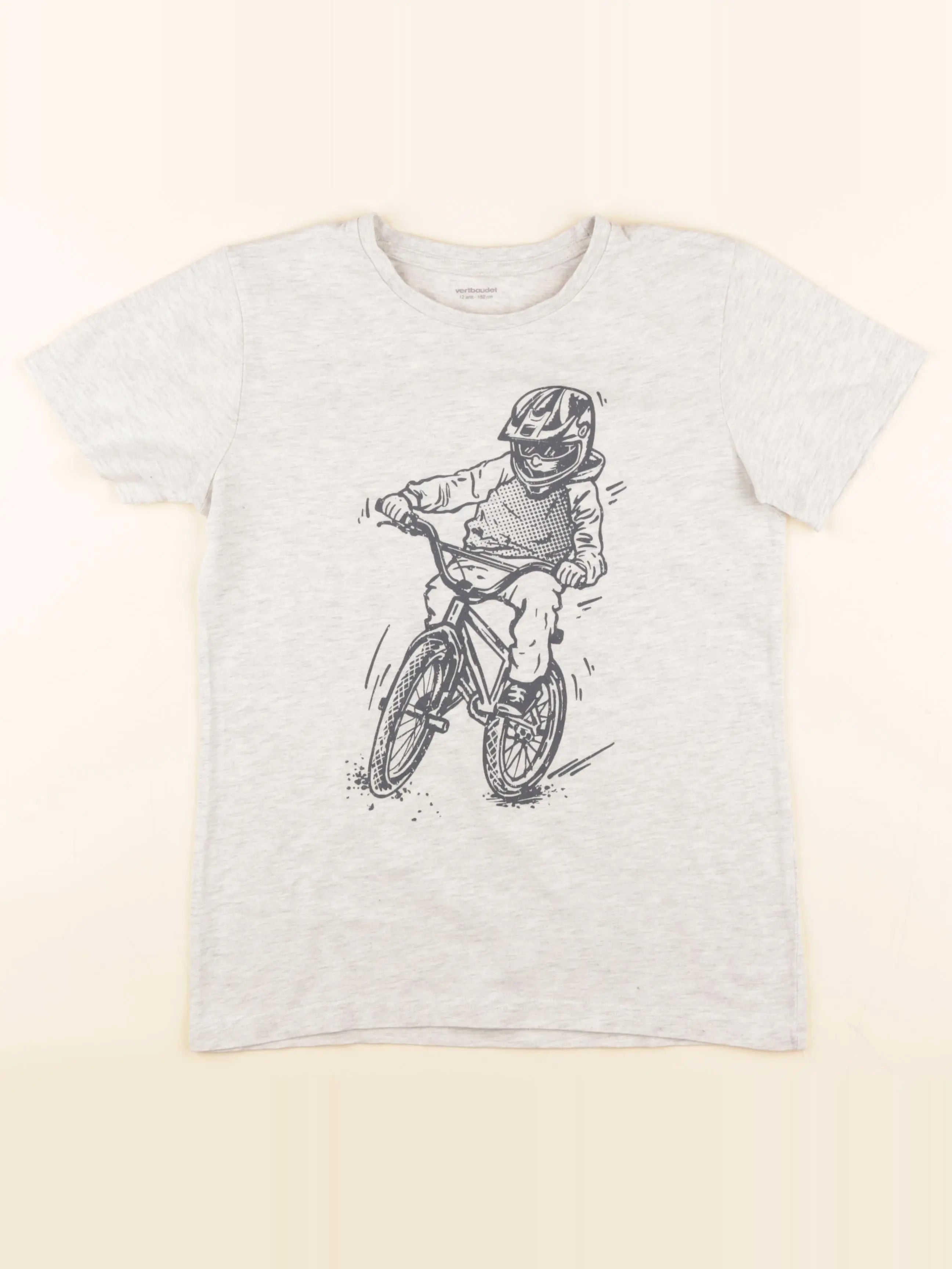 Vertbaudet - tee-shirt gris - 12 ans