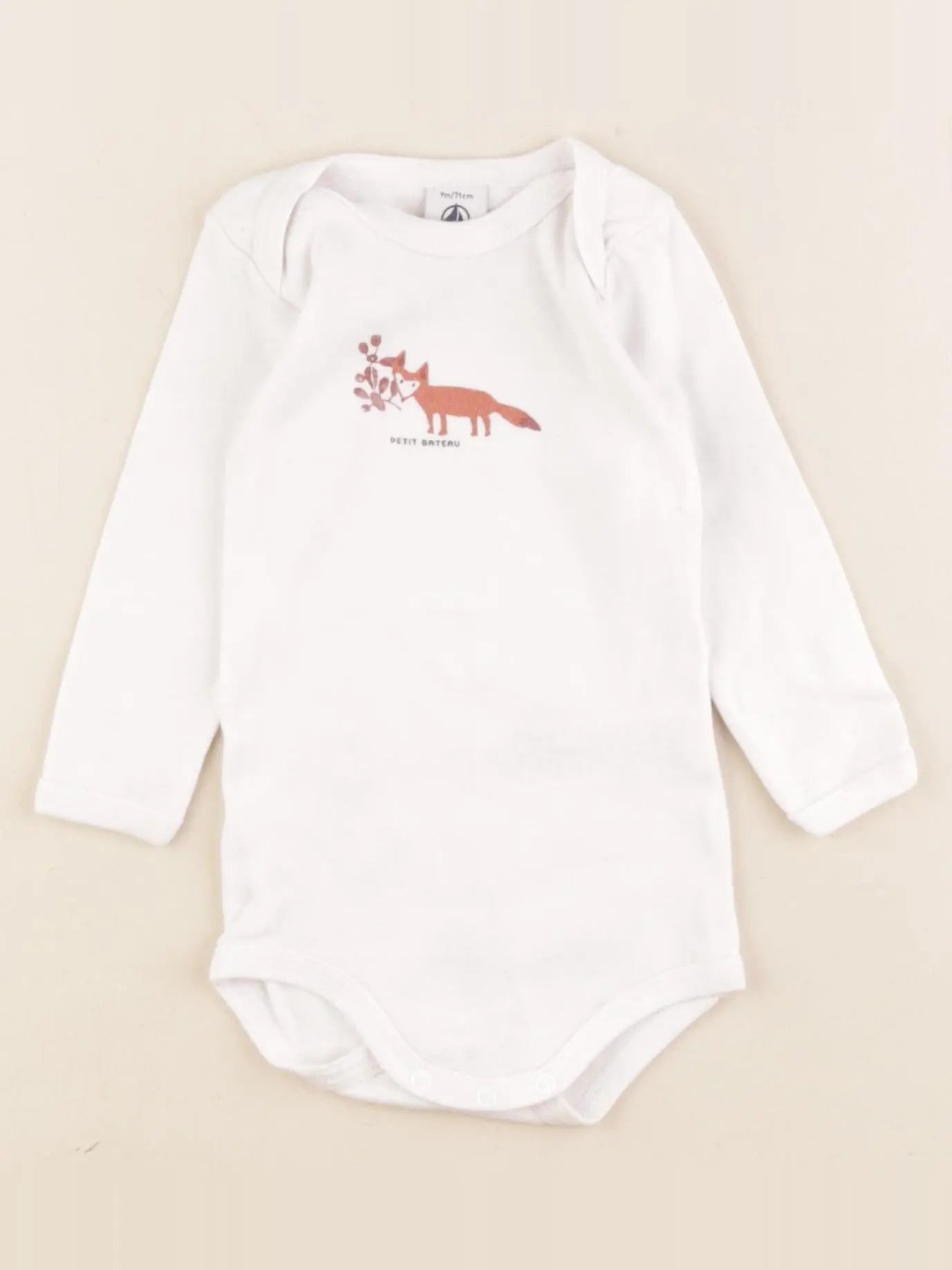 Petit Bateau - body blanc - 9 mois