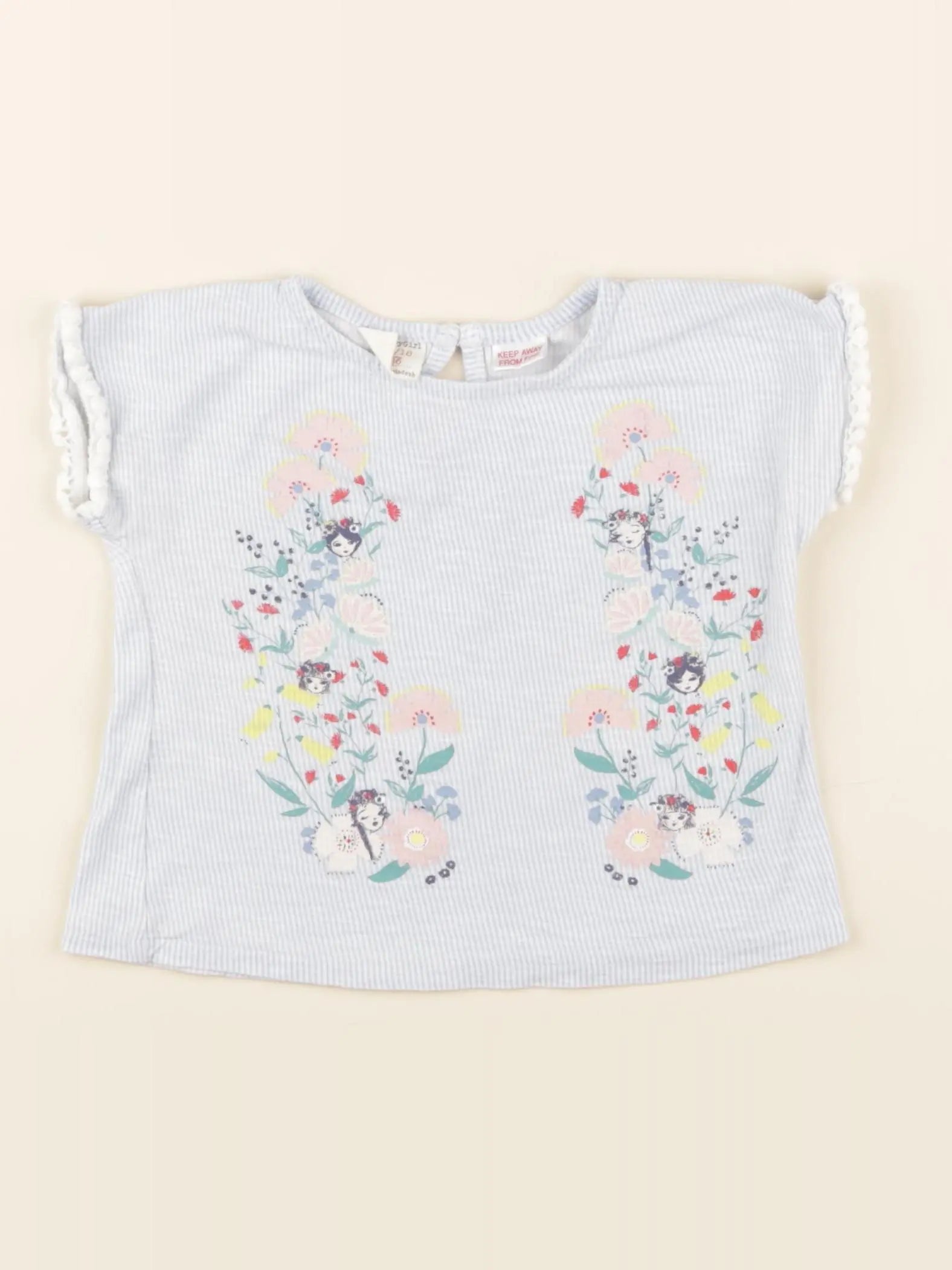 Zara - tee-shirt bleu - 12/18 mois