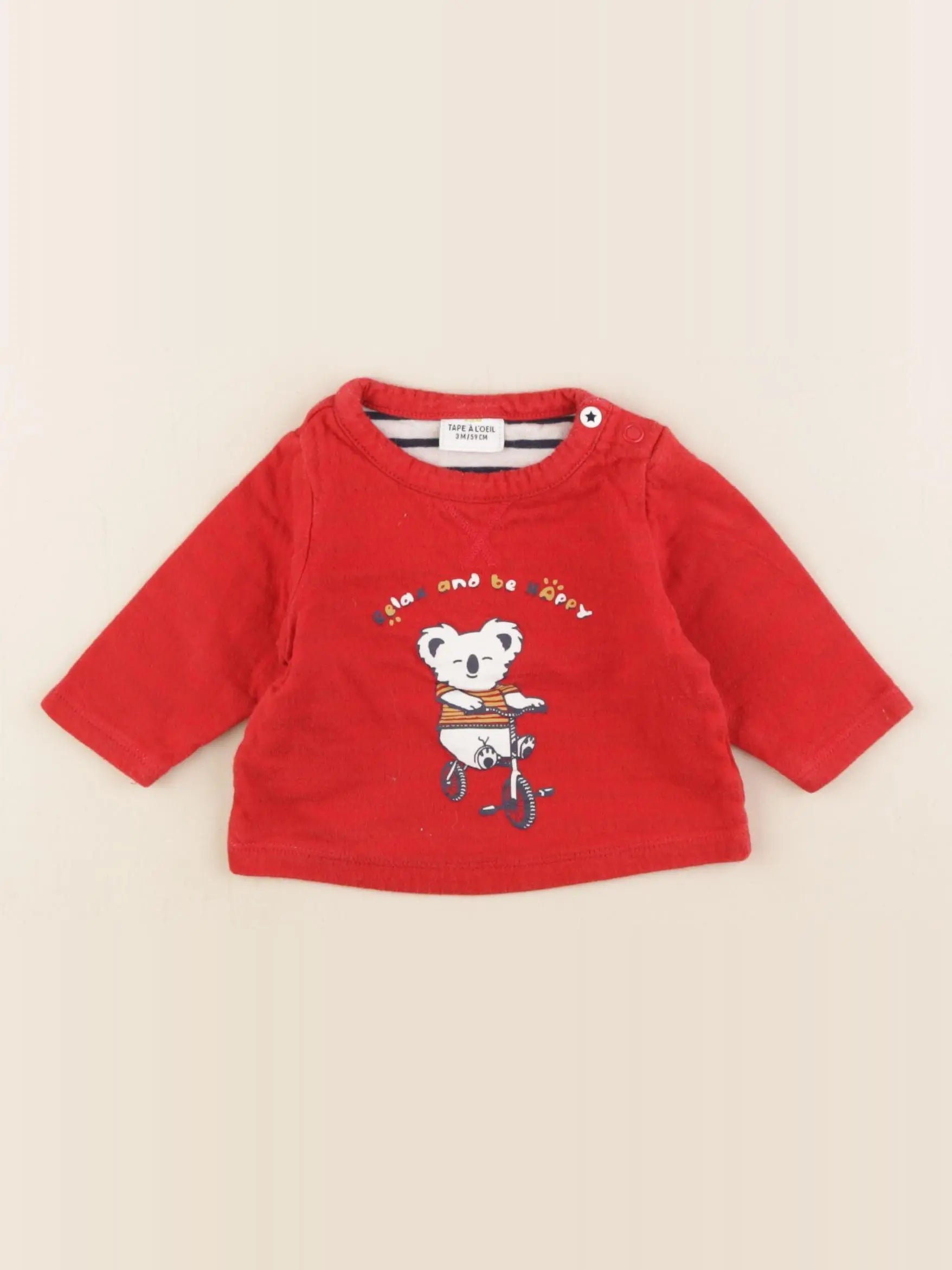 Tape à l'oeil - tee-shirt rouge - 3 mois