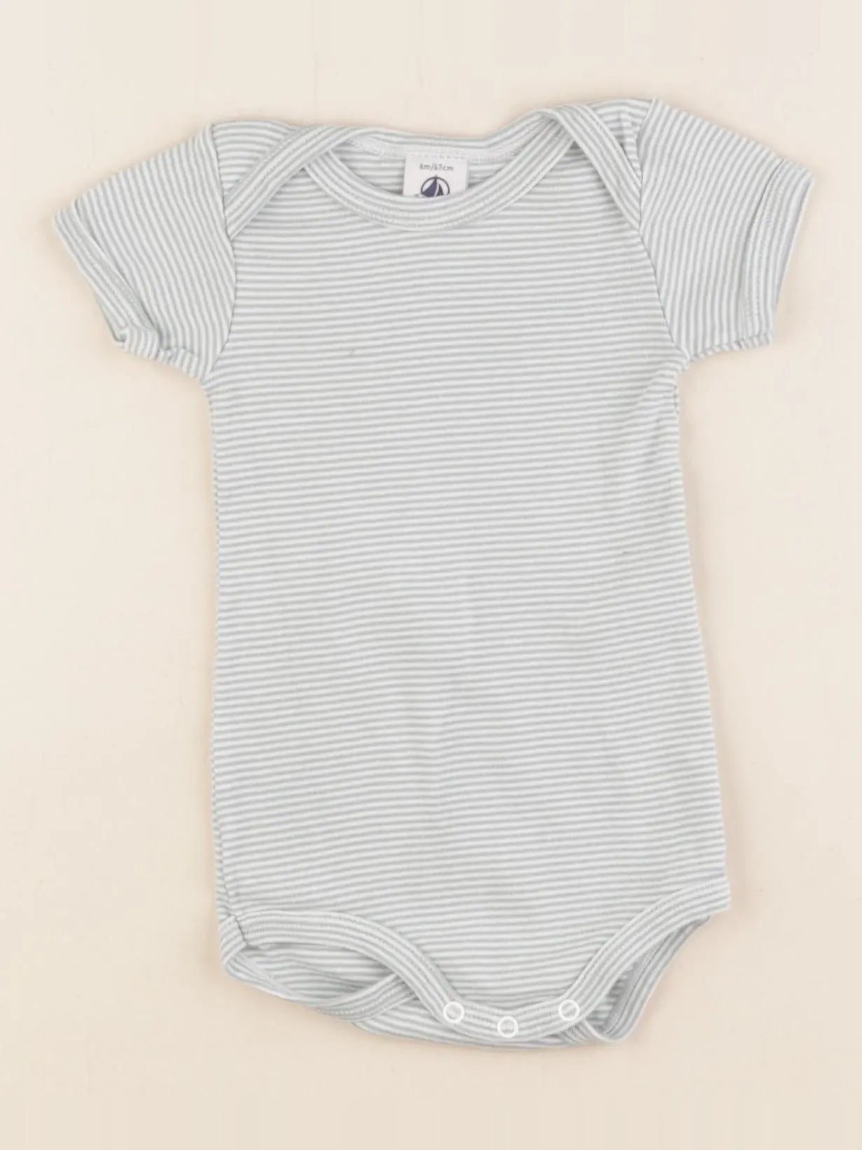 Petit Bateau - body vert - 6 mois