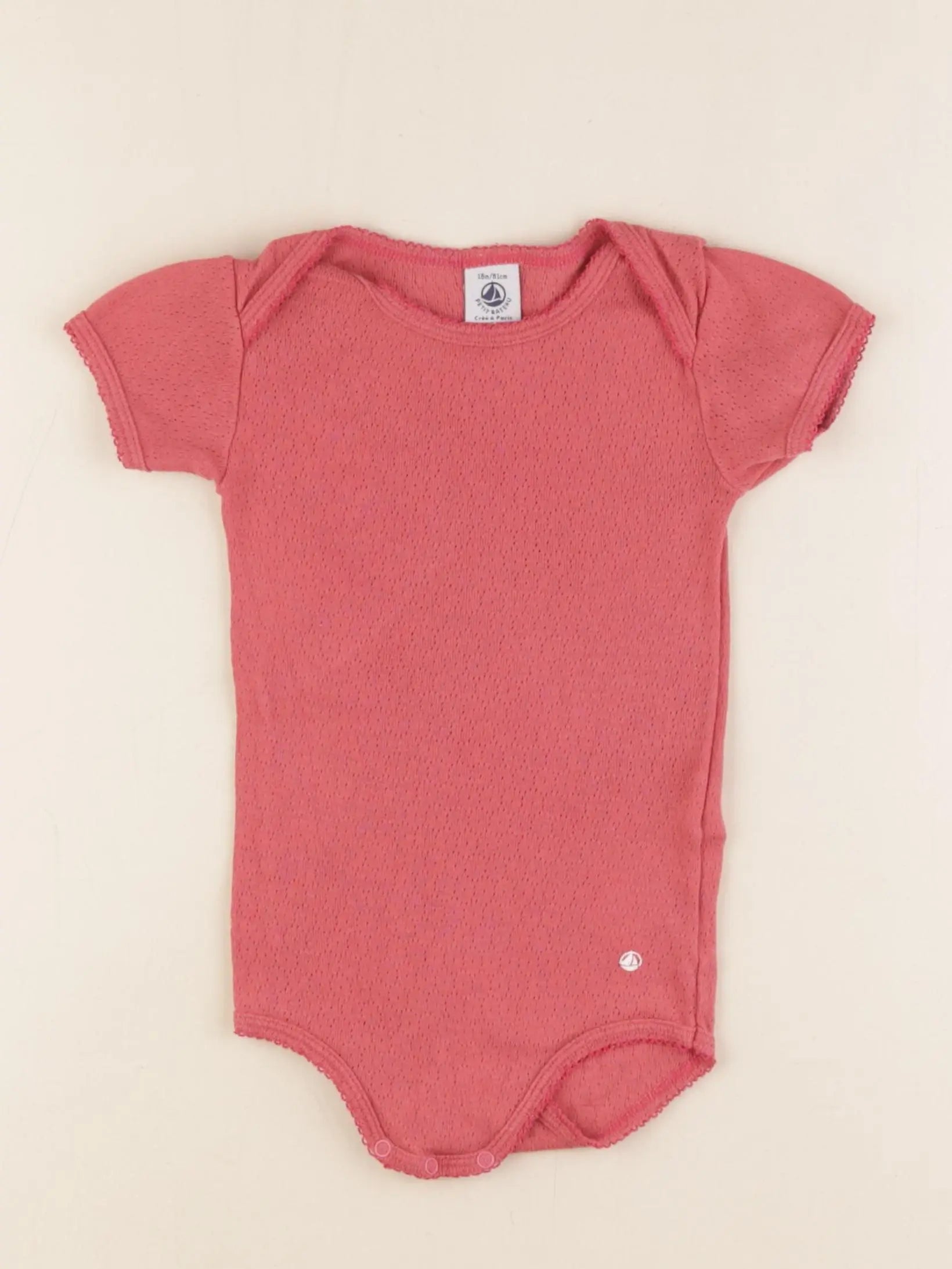 Petit Bateau - body rose - 18 mois
