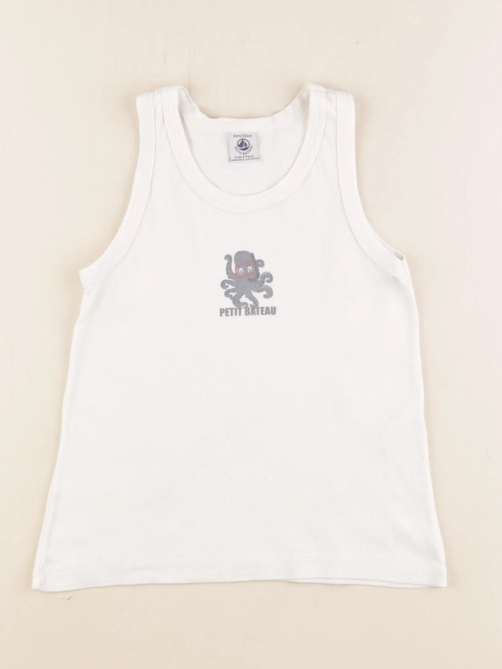 Petit Bateau - débardeur blanc - 6 ans