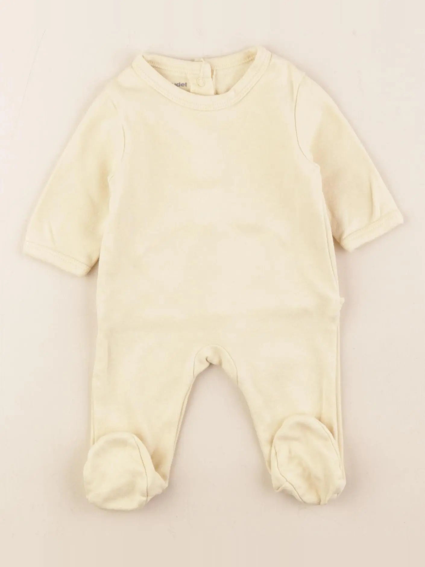 Vertbaudet - pyjama coton jaune - 1 mois