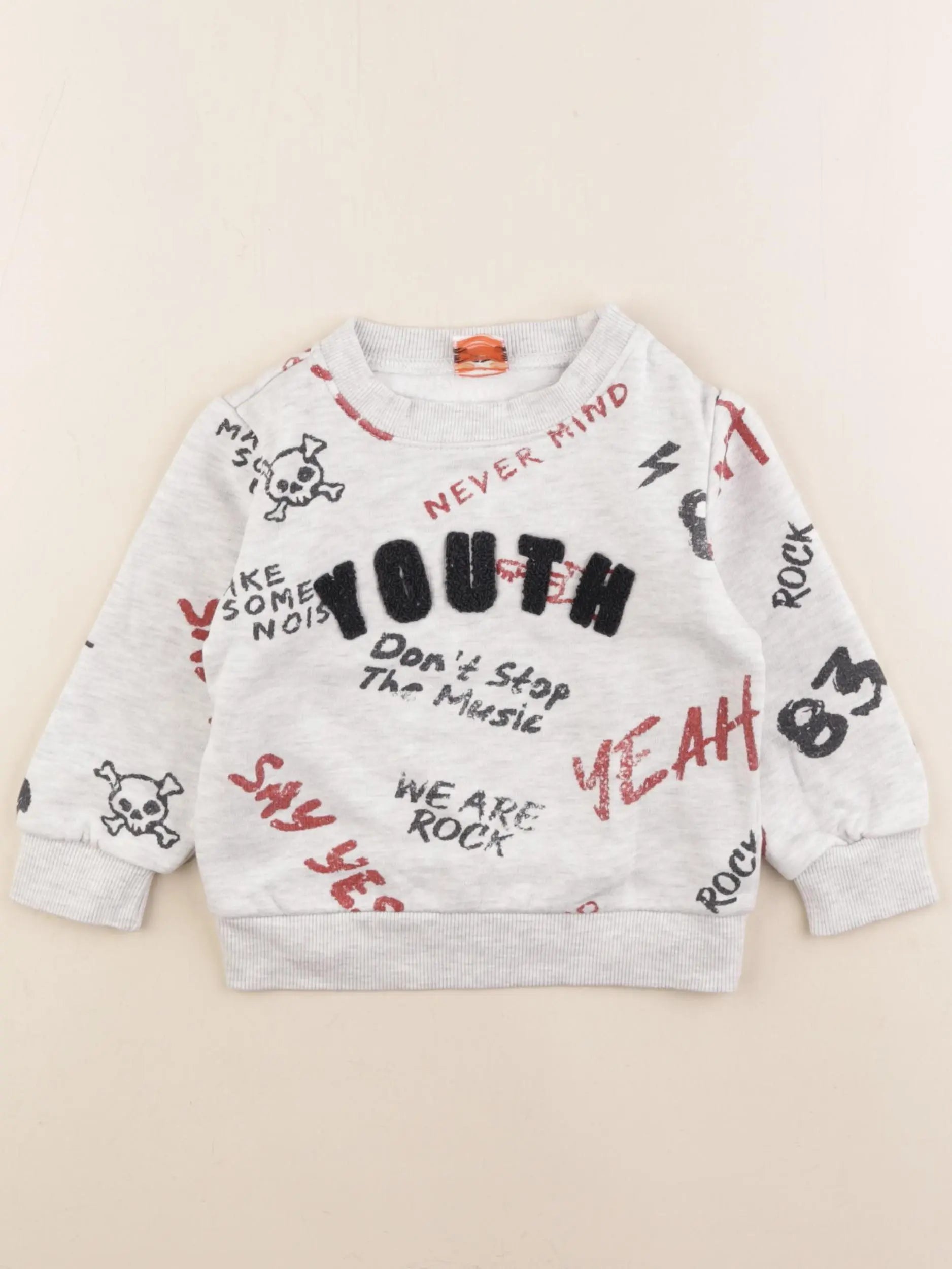 Tape à l'oeil - sweat gris - 2 ans