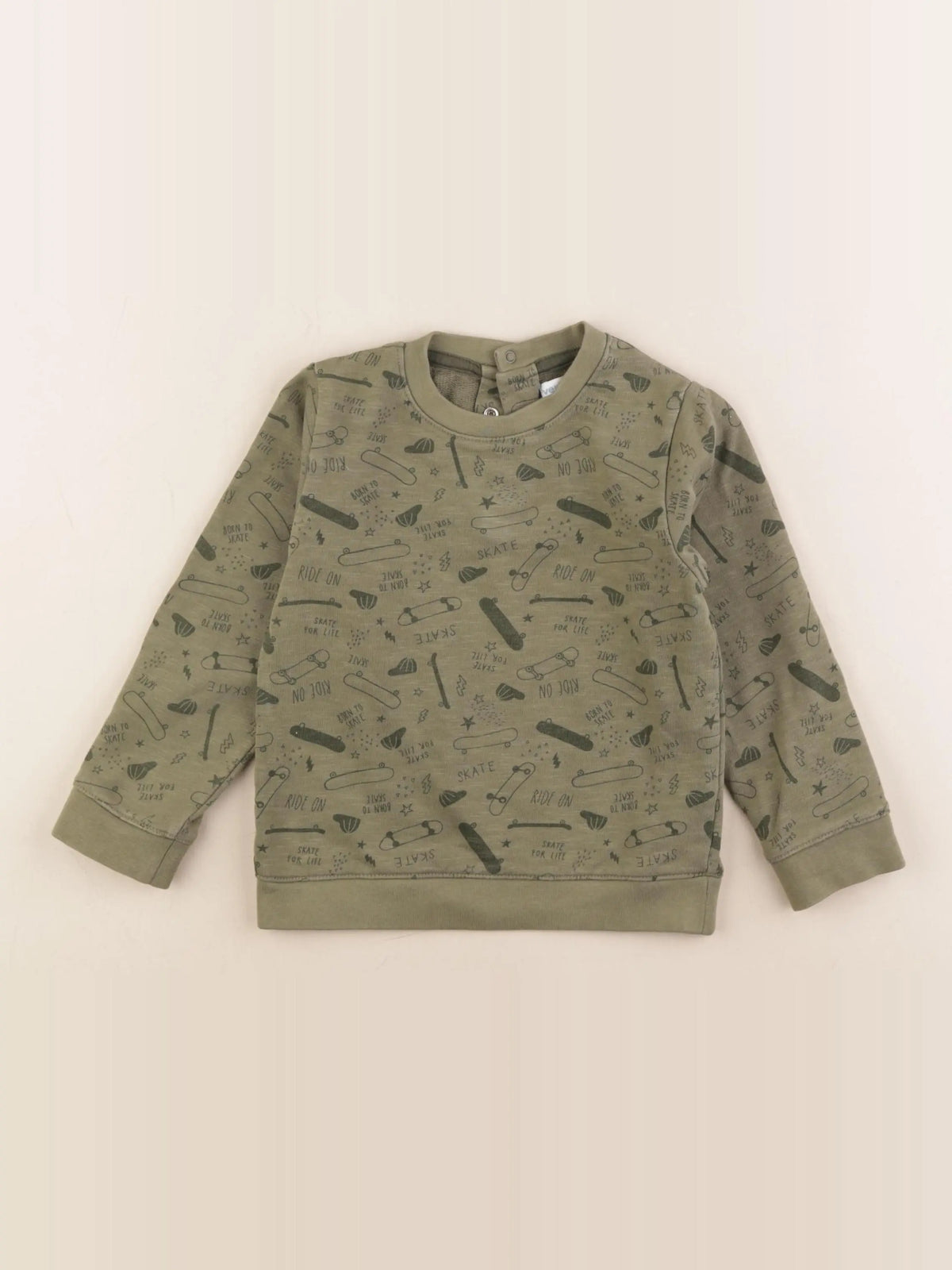 Vertbaudet - sweat vert - 36 mois