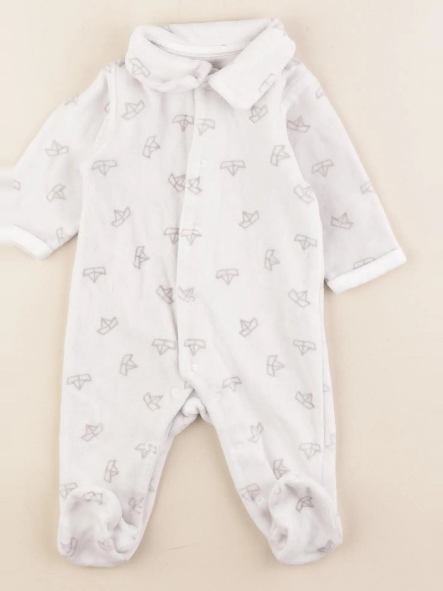 Vertbaudet - pyjama velours gris - 3 mois