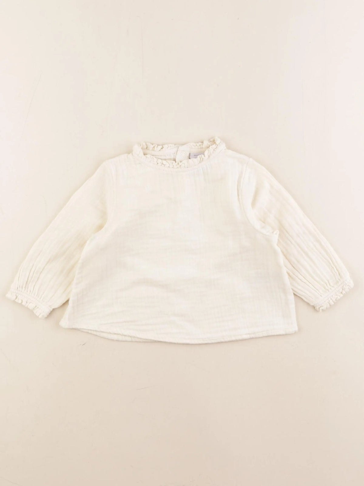Petit Bateau - blouse beige - 12 mois