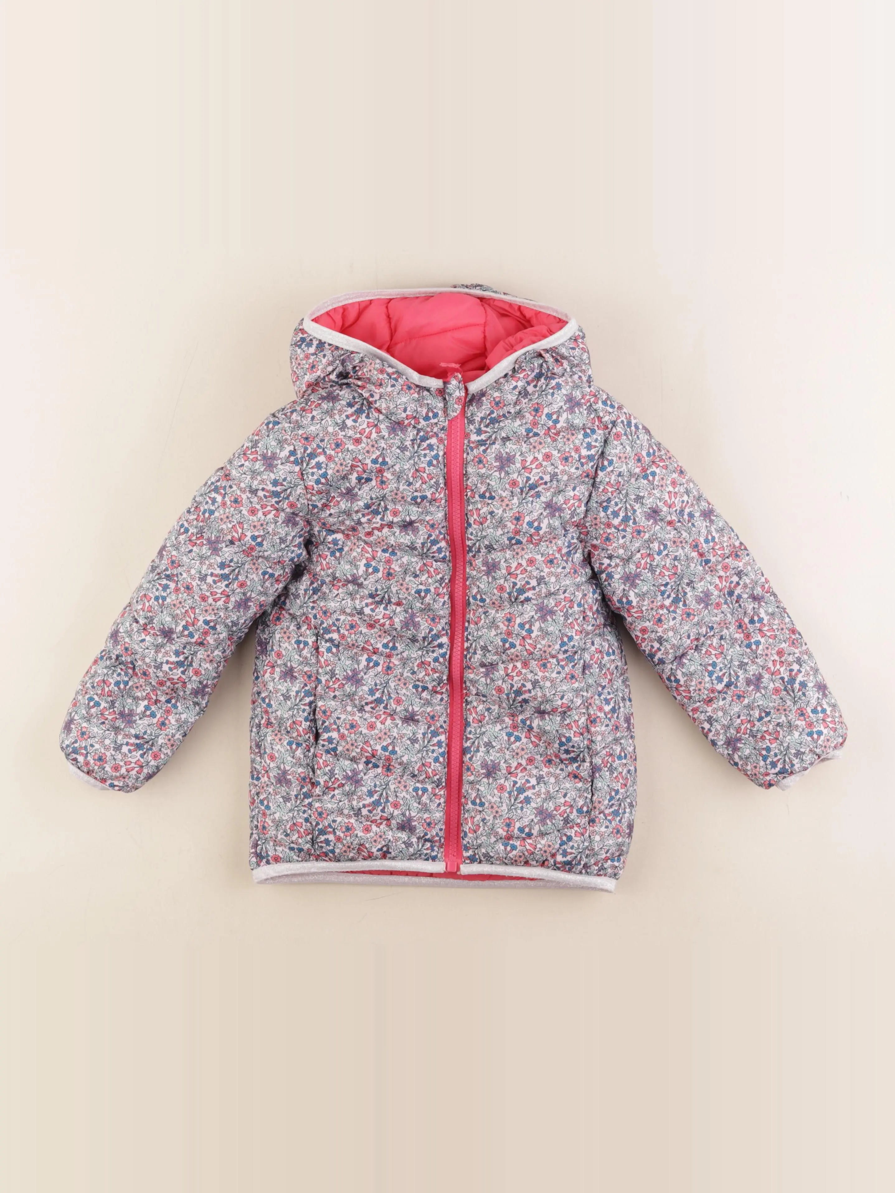 Vertbaudet - doudoune réversible rose - 5 ans