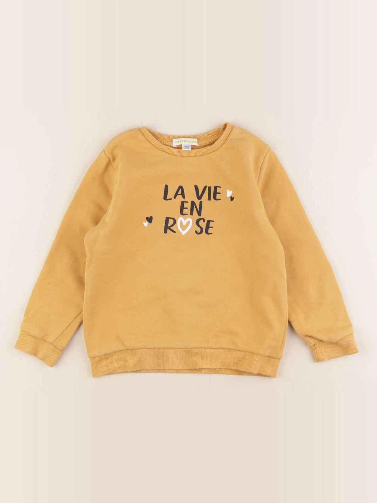 Vertbaudet - sweat orange - 6 ans