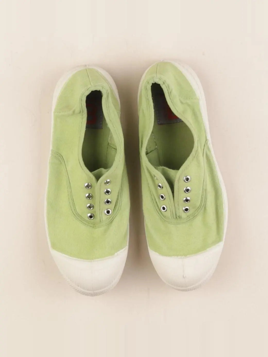 Bensimon - tennis élastiqué vert - pointure 34