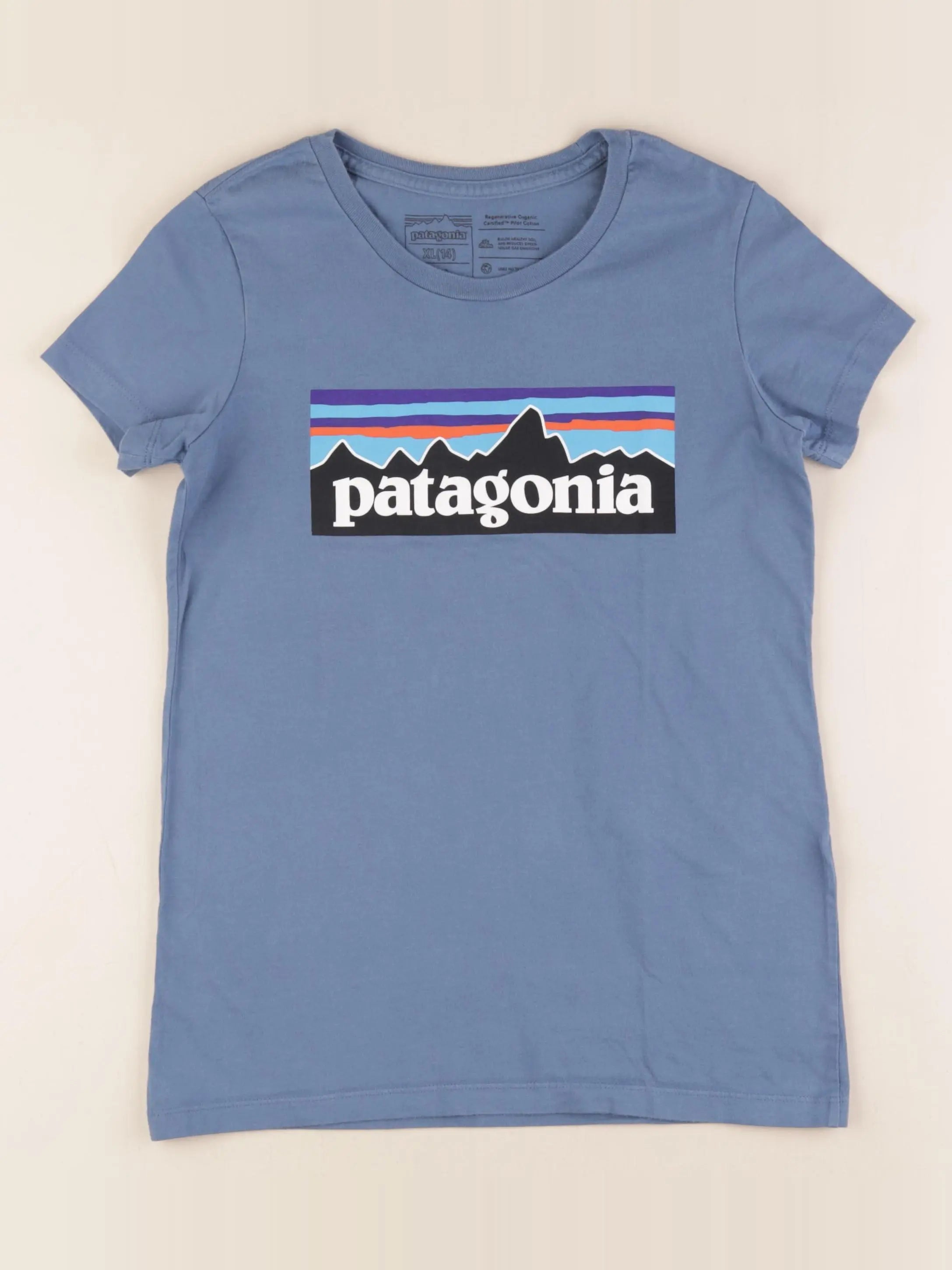 Patagonia - tee-shirt bleu - 14 ans