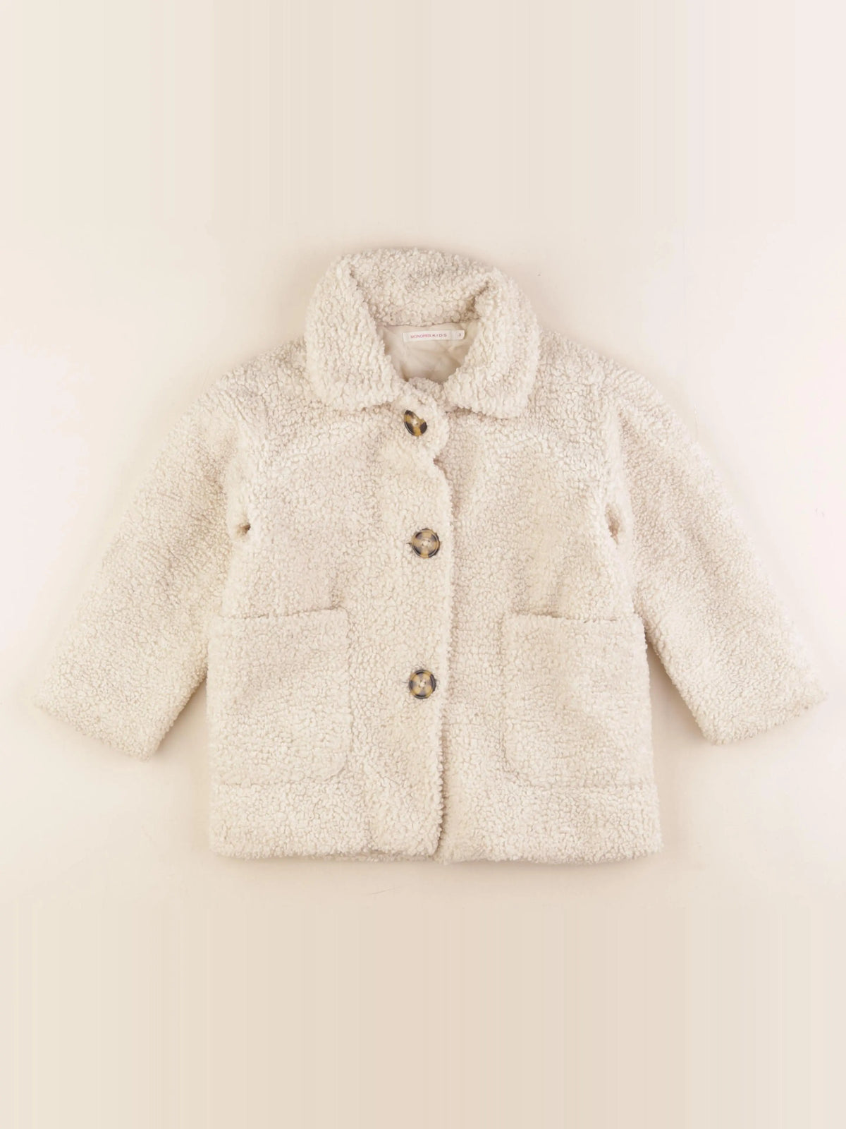Monoprix - veste doublé beige - 3 ans